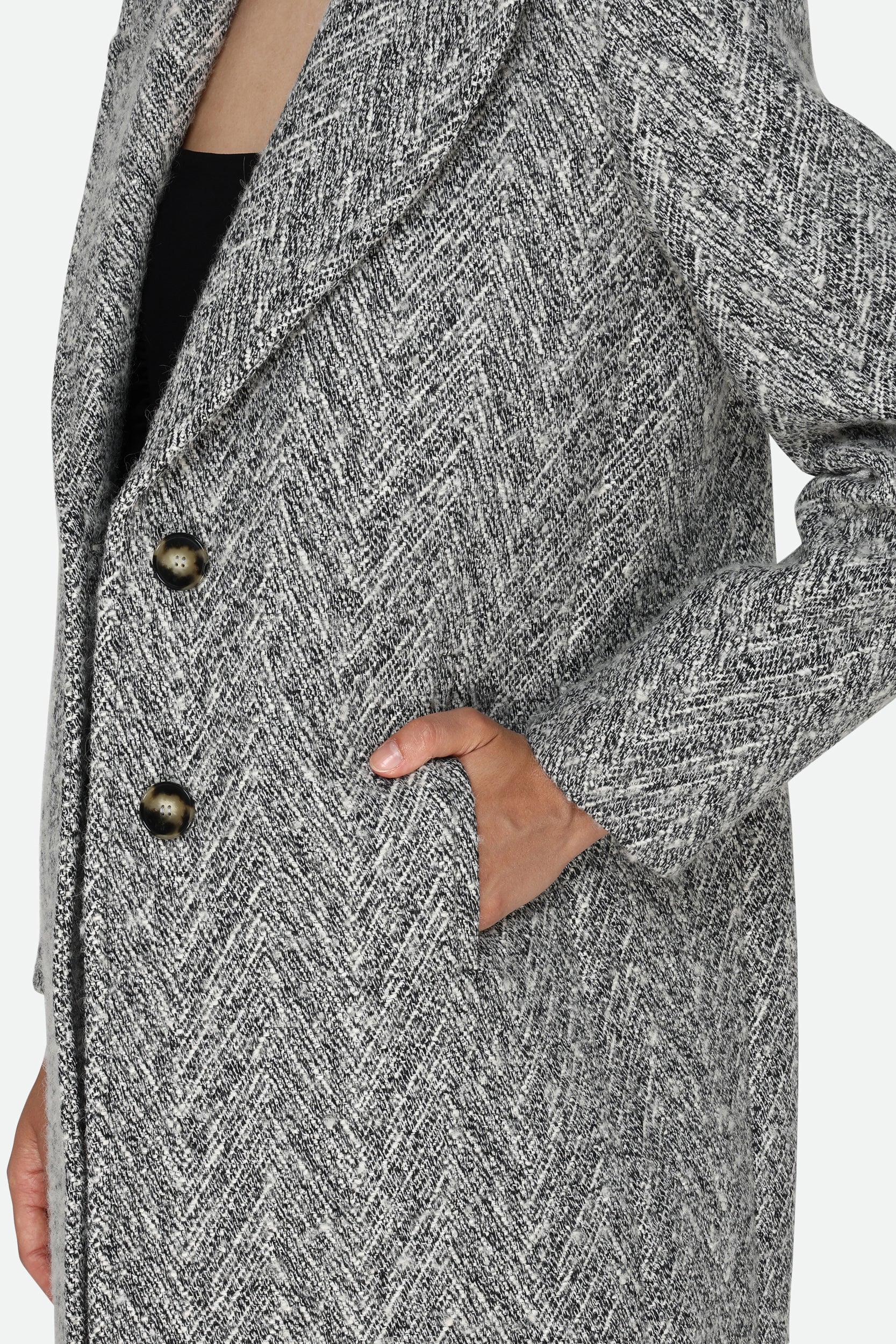 Patrizia Pepe Black and White Coat