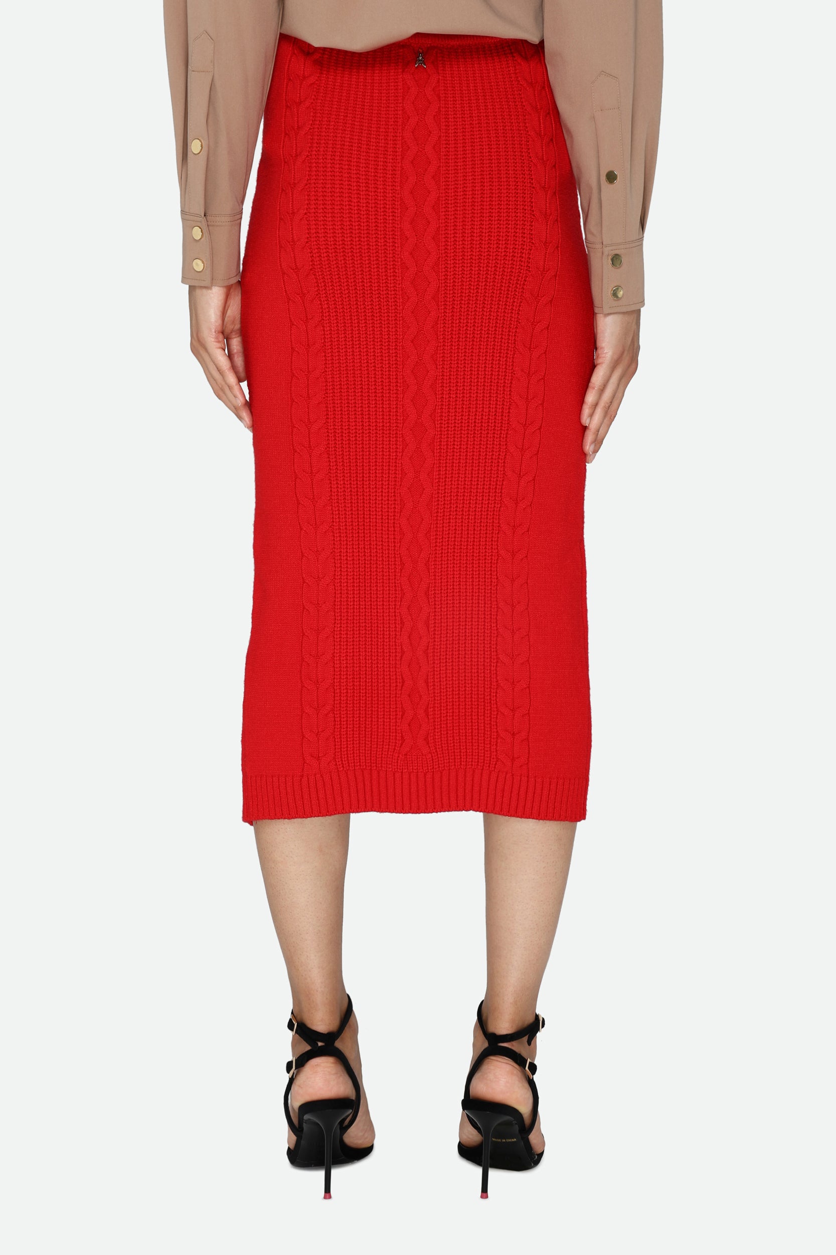 Patrizia Pepe Red Midi Skirt