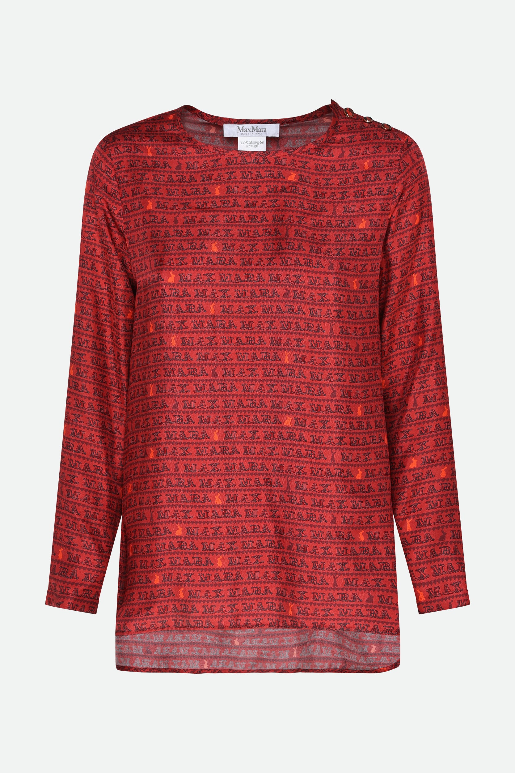 Max Mara Logo Blouse Red