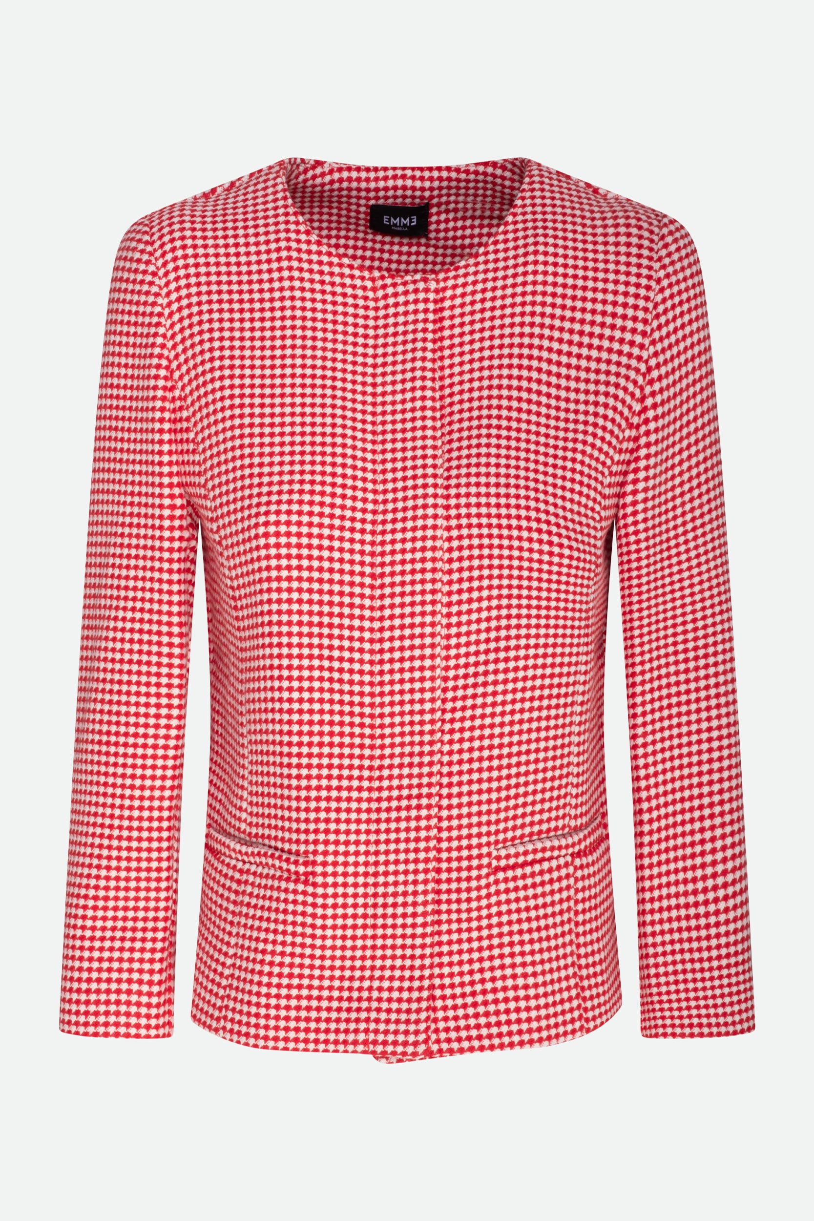 Emme By Marella Checked Blazer Red and Bianco