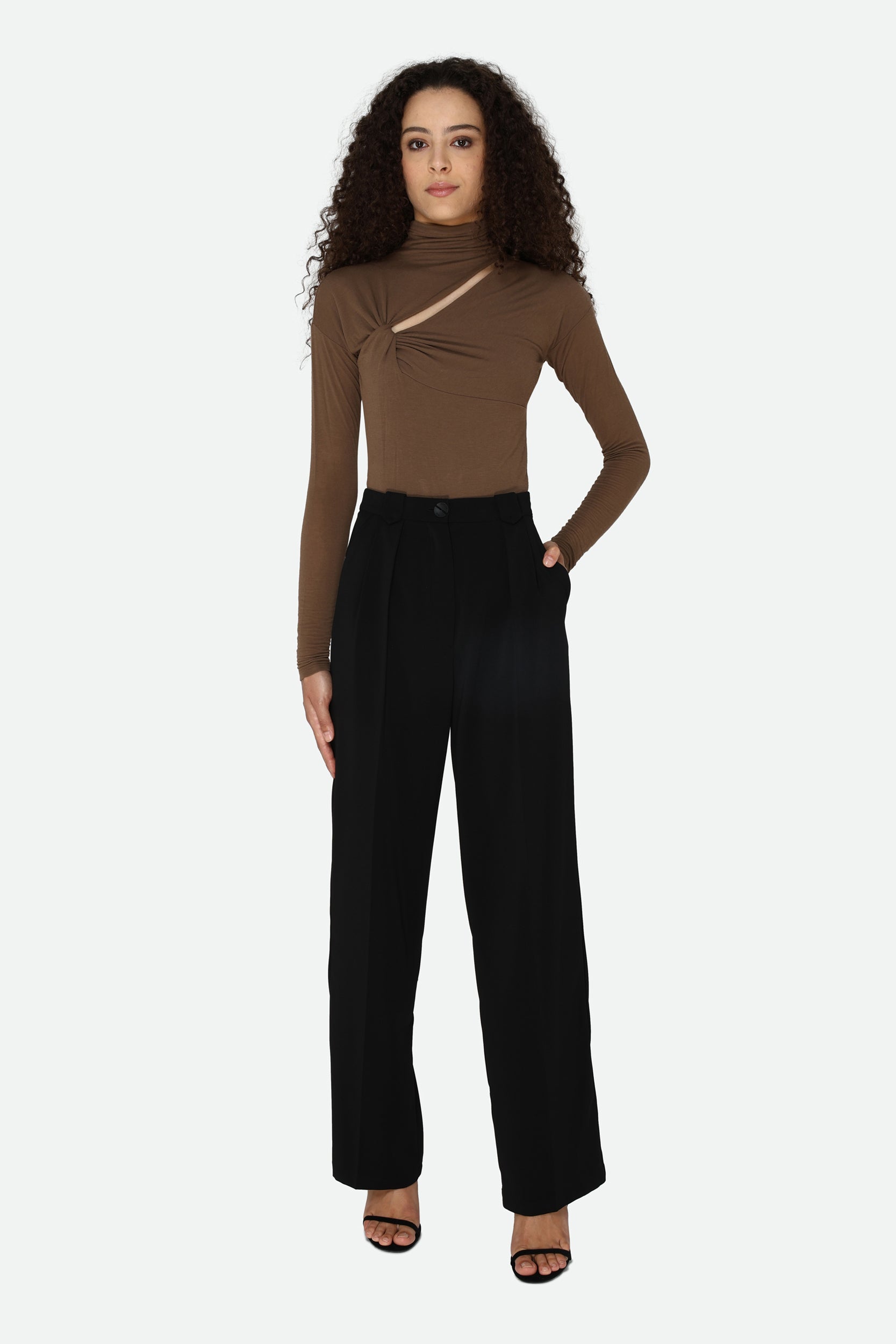 Pinko Maglia Dolcevita Marrone