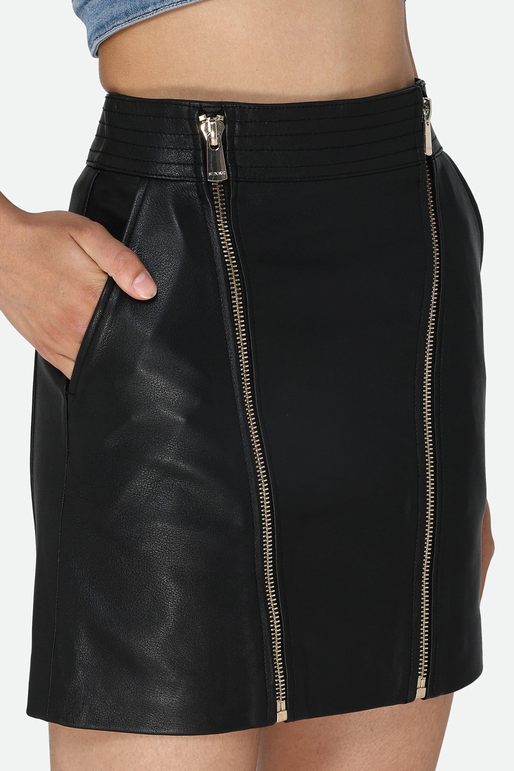 Pinko Mini Skirt Black Pencil