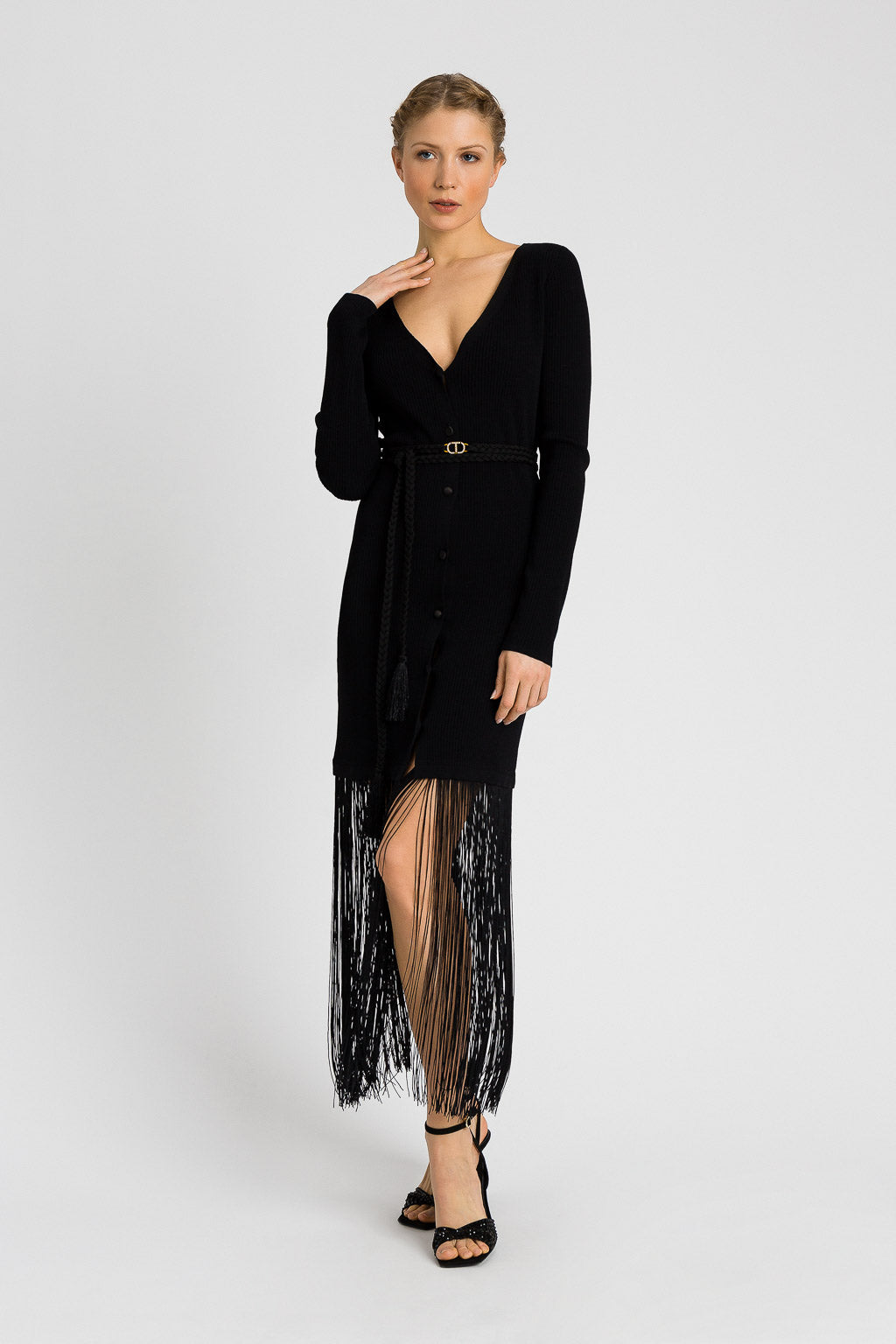 Robe Noire à Paillettes Twin Set - Taille 42 Neuve Avec étiquettes - Cérémonie Soirée