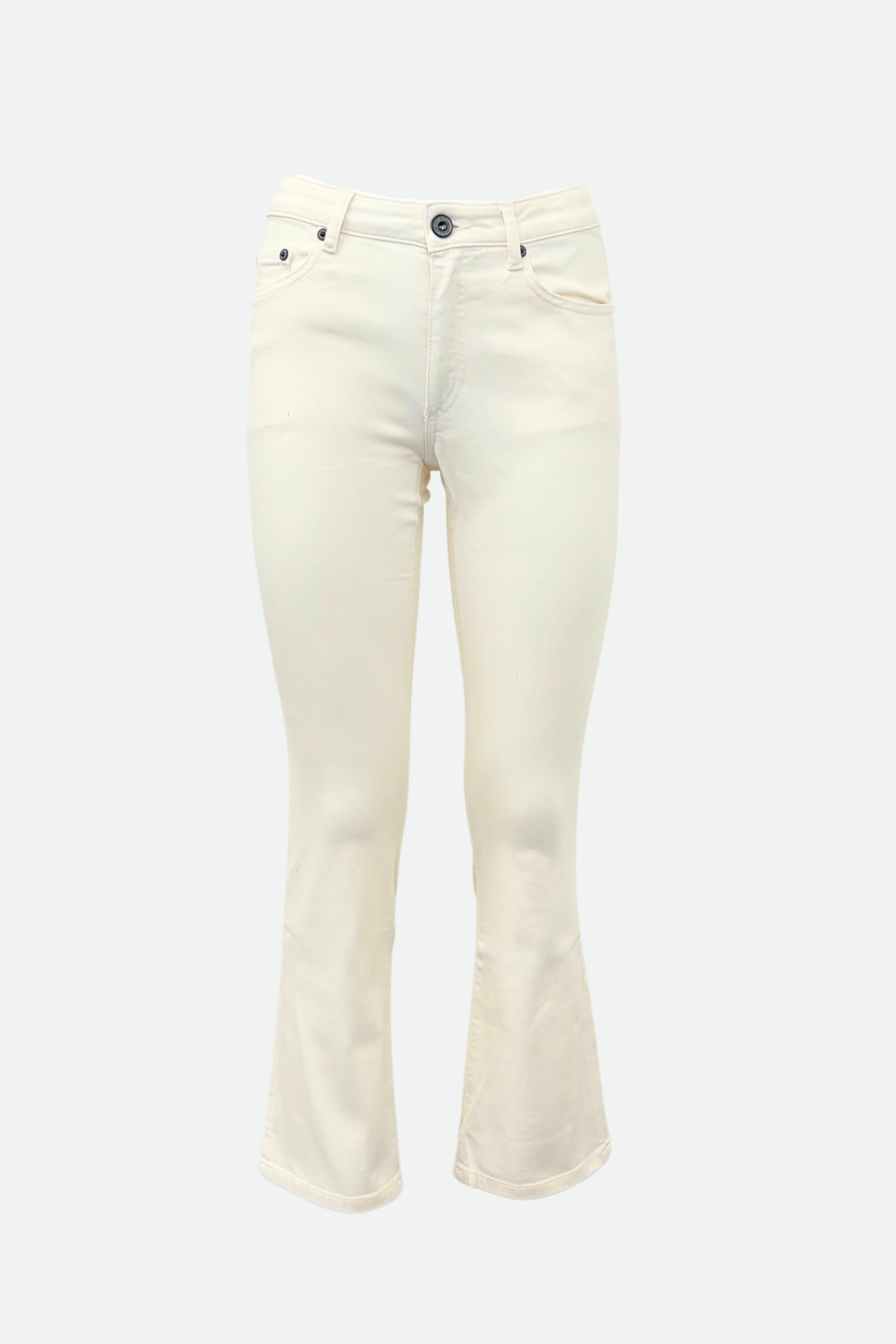 OTTOD'AME Pantalone Bianco a Zampa