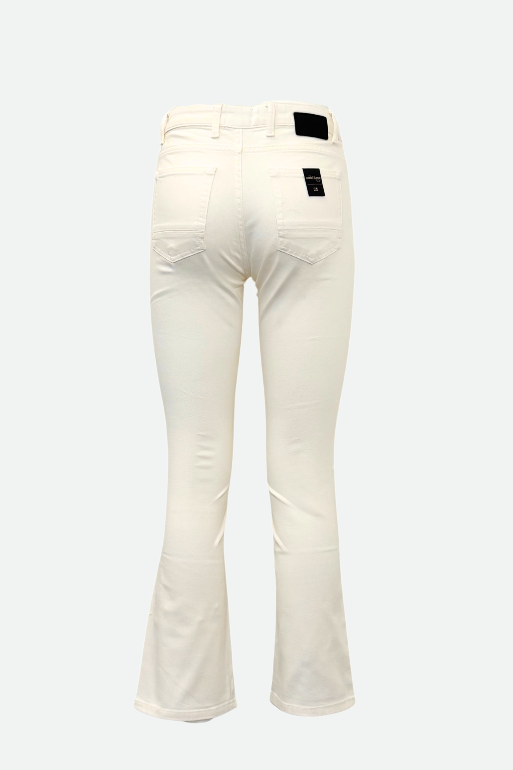 OTTOD'AME Pantalone Bianco a Zampa