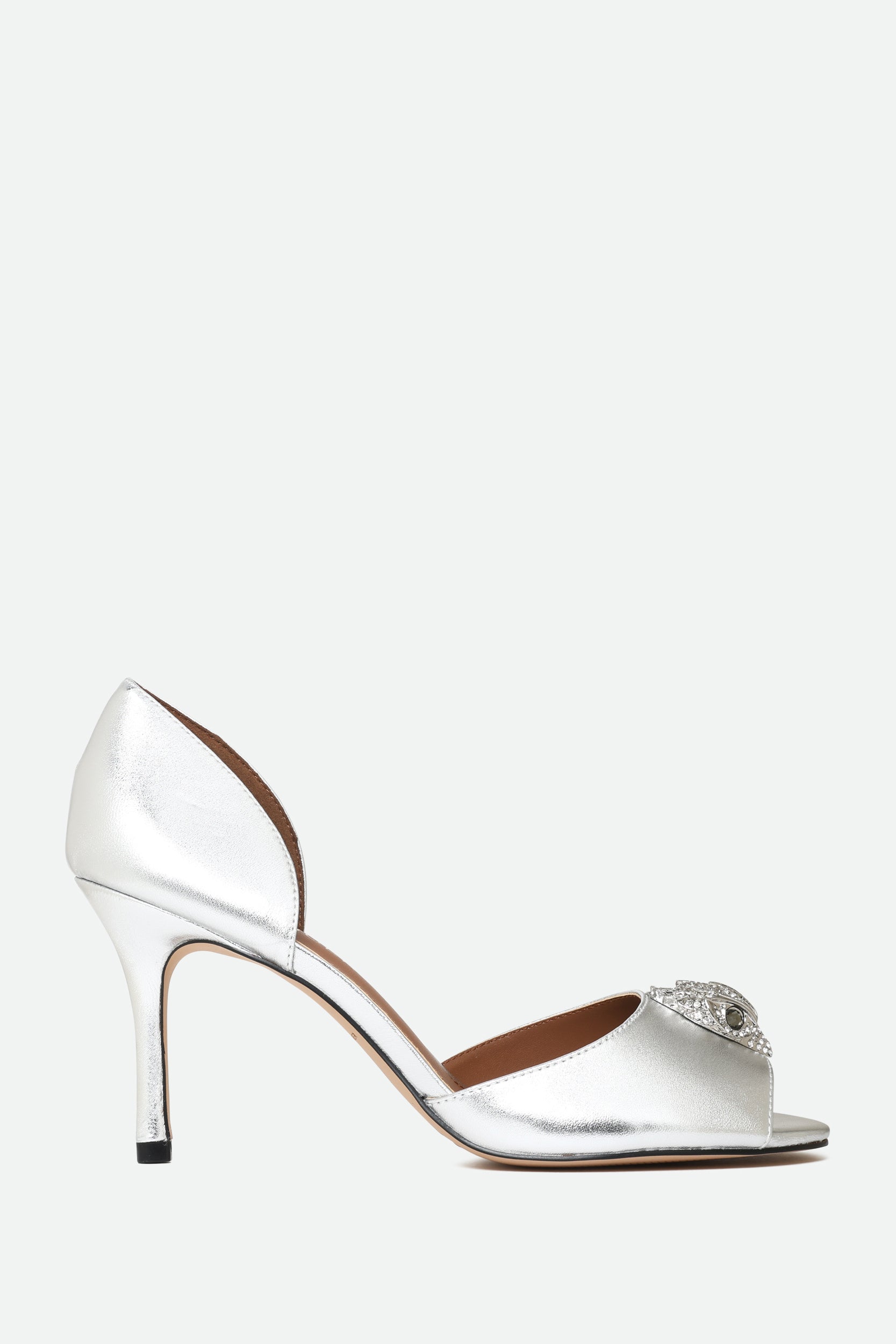 Kurt Geiger Sandalo in Pelle Argento Loverlock
