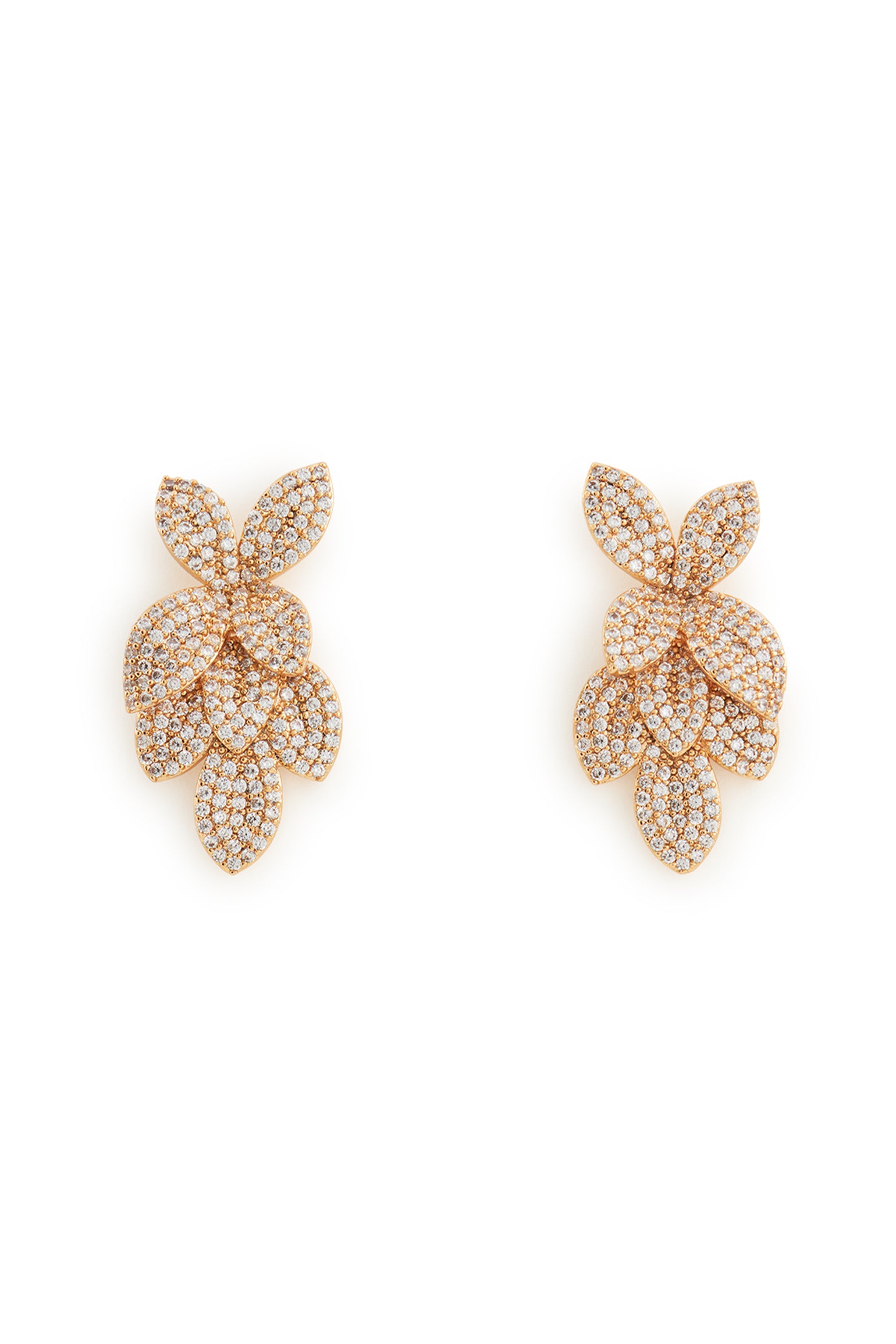 MELUSINA BIJOUX Gold Flowers Earrings