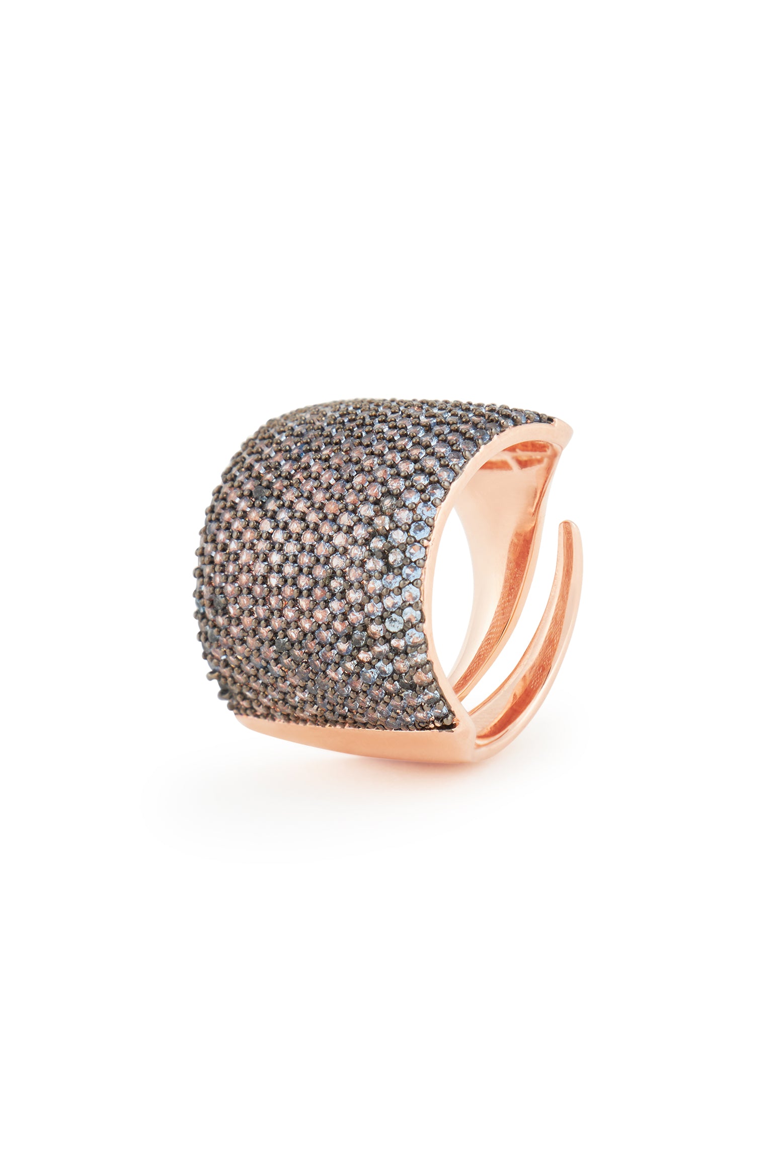 MELUSINA BIJOUX Jeans Pavé Shield Ring