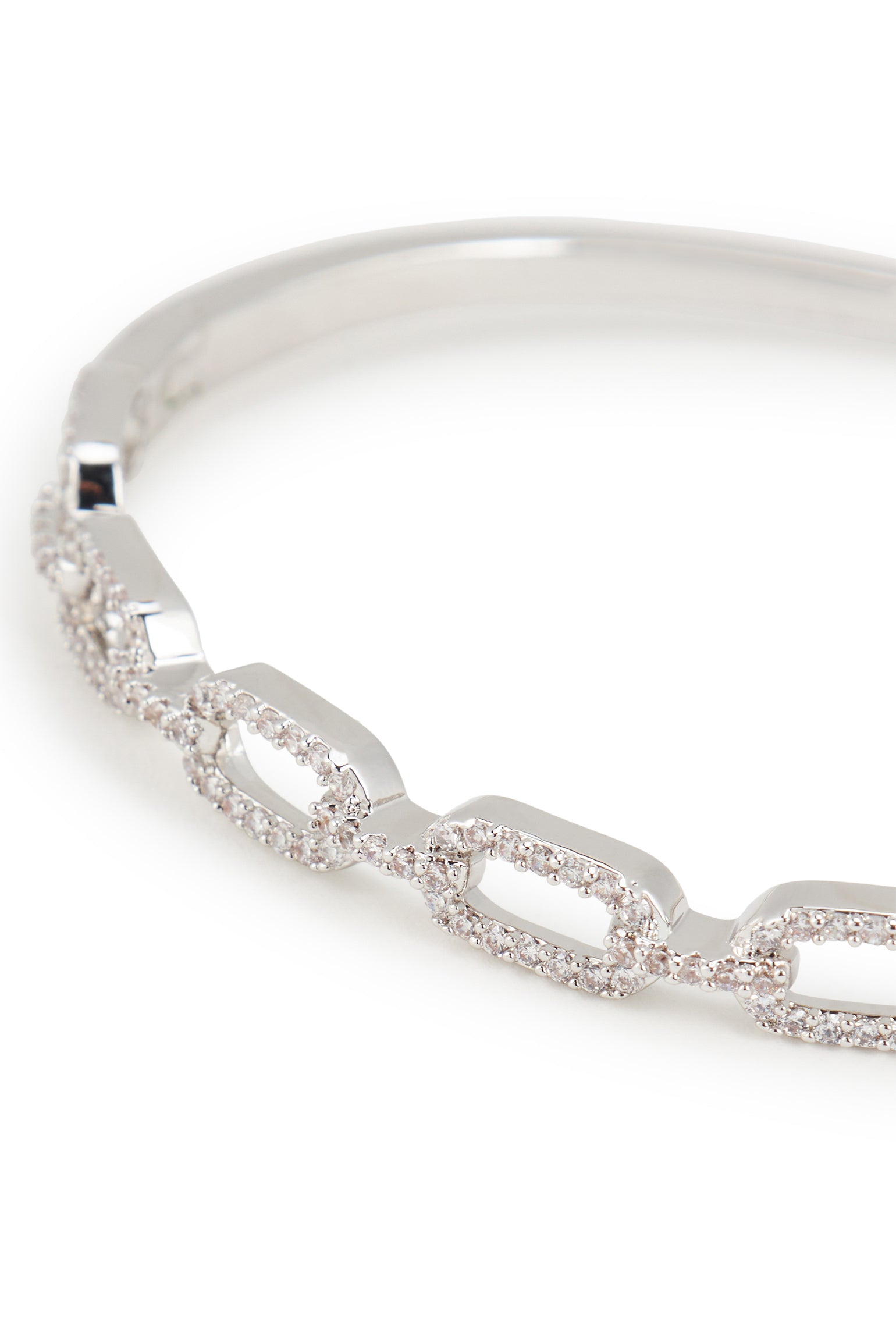 MELUSINA BIJOUX Rhodium Chain Bracelet