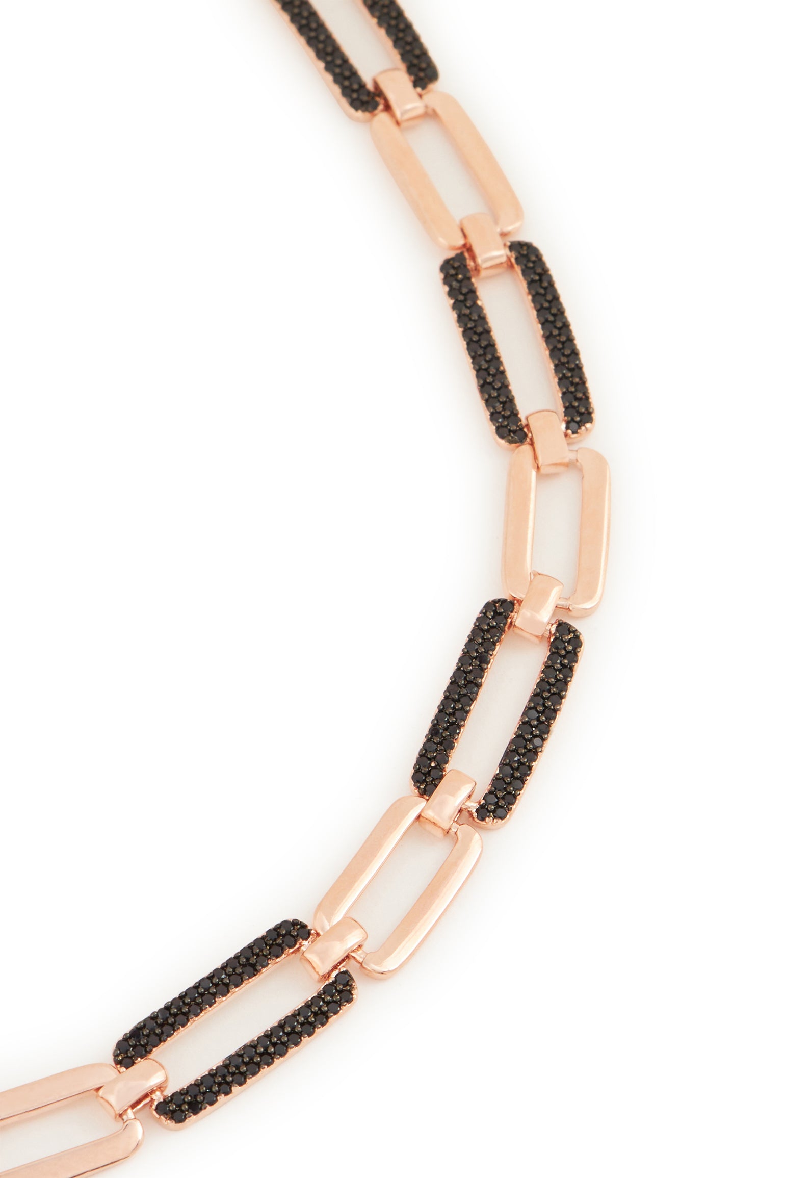 MELUSINA BIJOUX Collana Chain Oro con Zirconi Neri