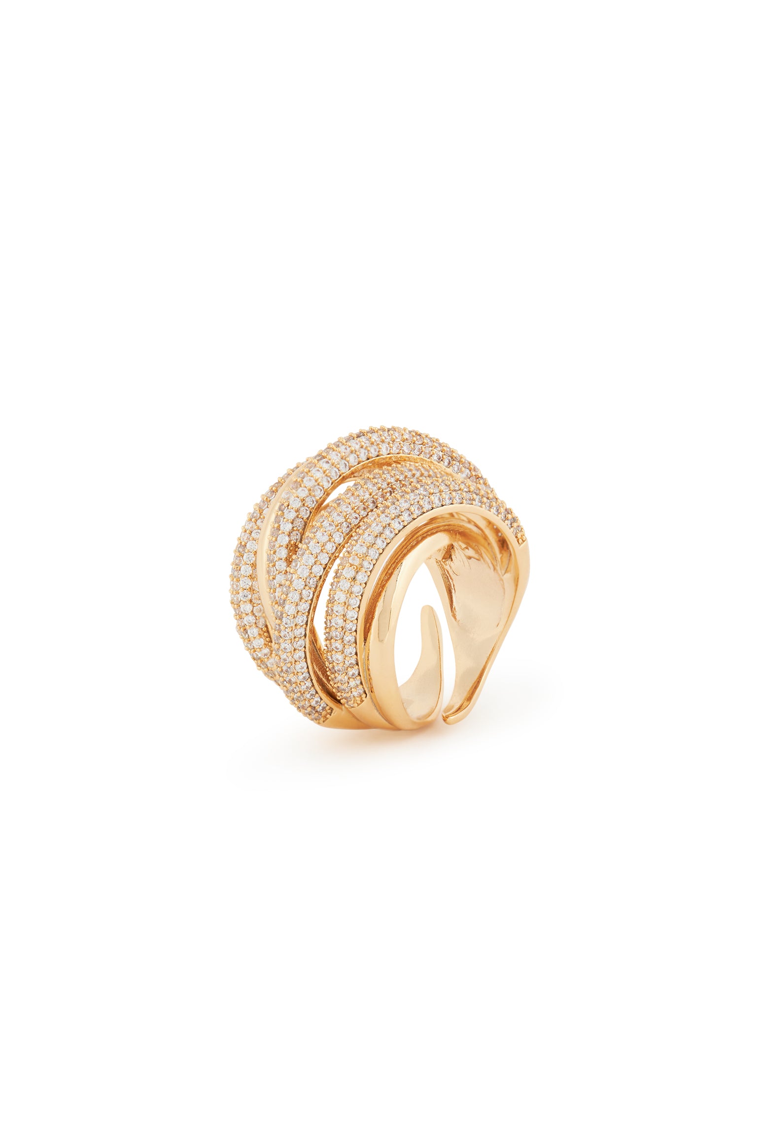 MELUSINA BIJOUX Gold Braided Wire Ring