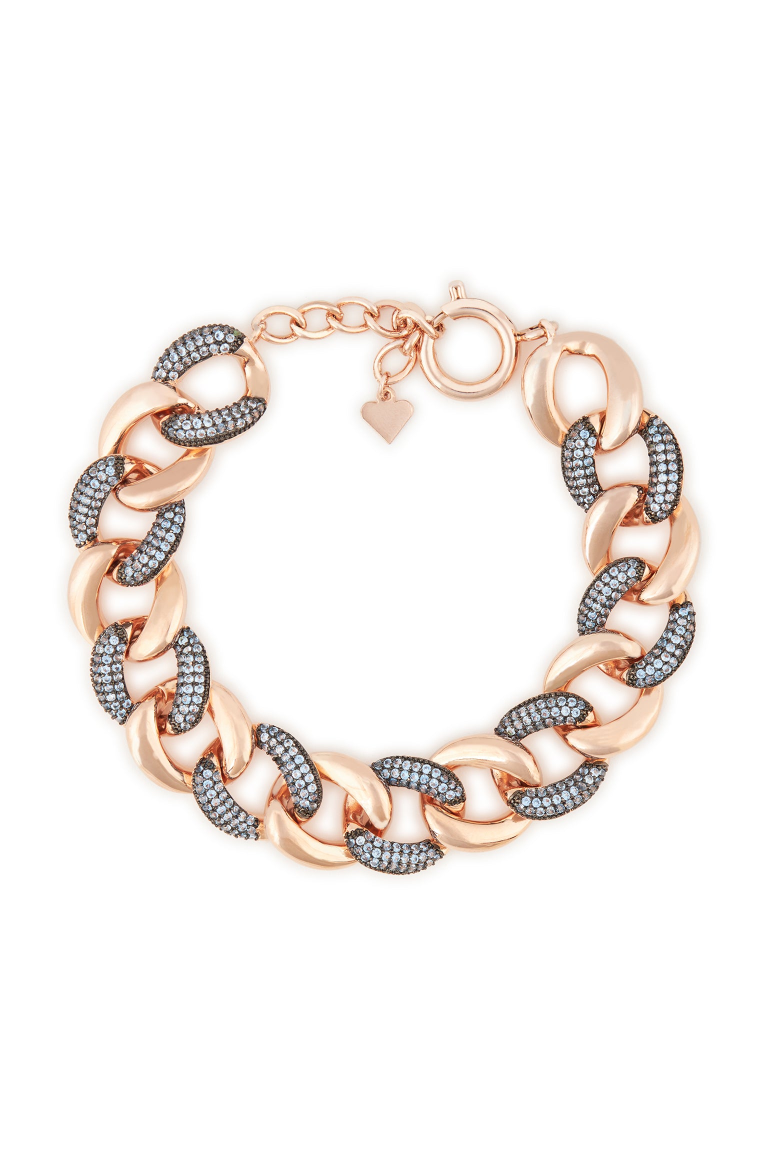 MELUSINA BIJOUX Chain Bracelet with Jeans Zircons