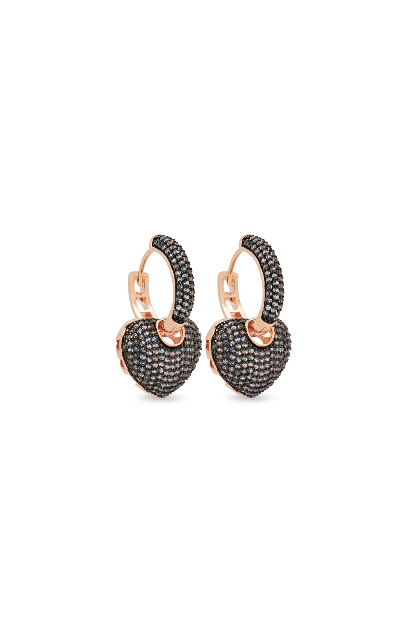 MELUSINA BIJOUX Orecchini Pendenti con Cuore Jeans