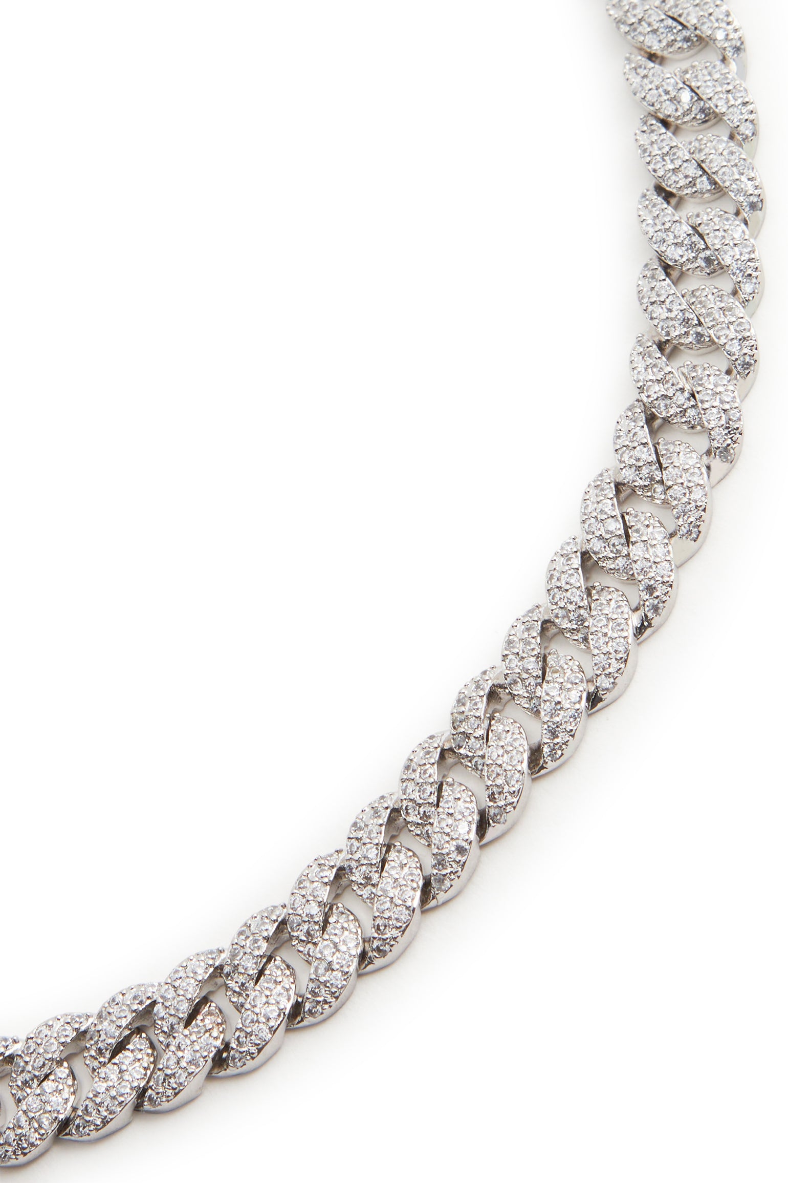 MELUSINA BIJOUX Rhodium Chain Choker Necklace