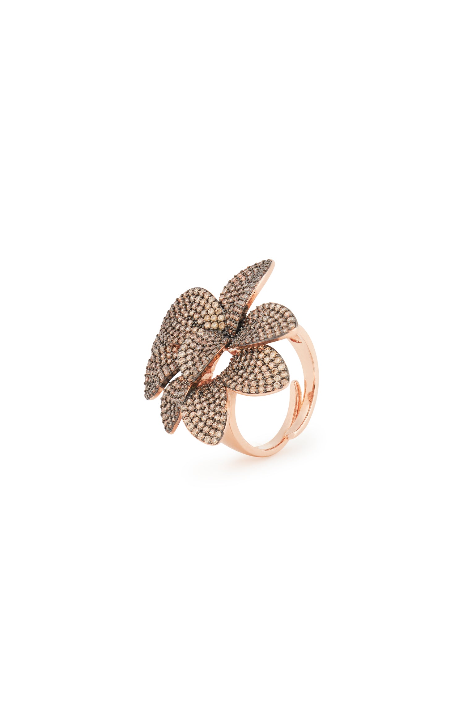 MELUSINA BIJOUX Champagne Flower Ring