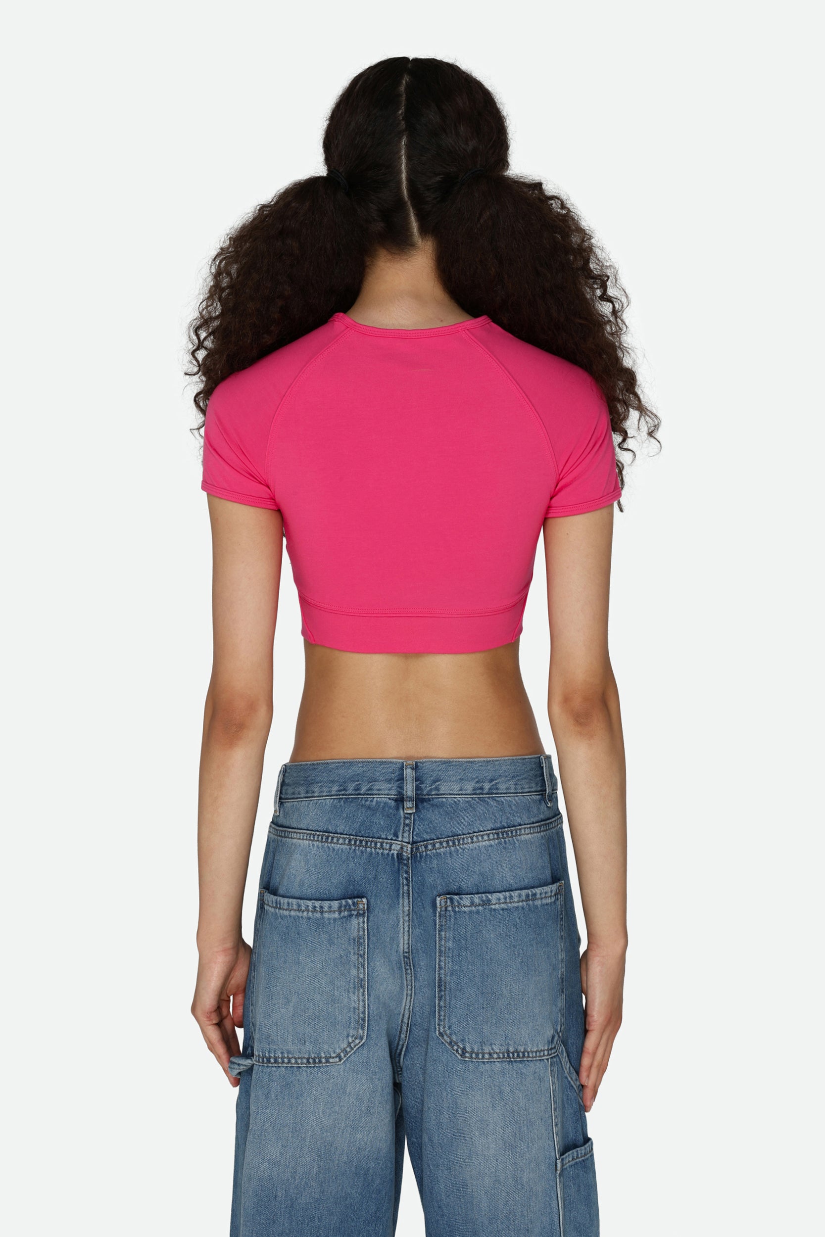 Guess T-Shirt Crop Fuchsia