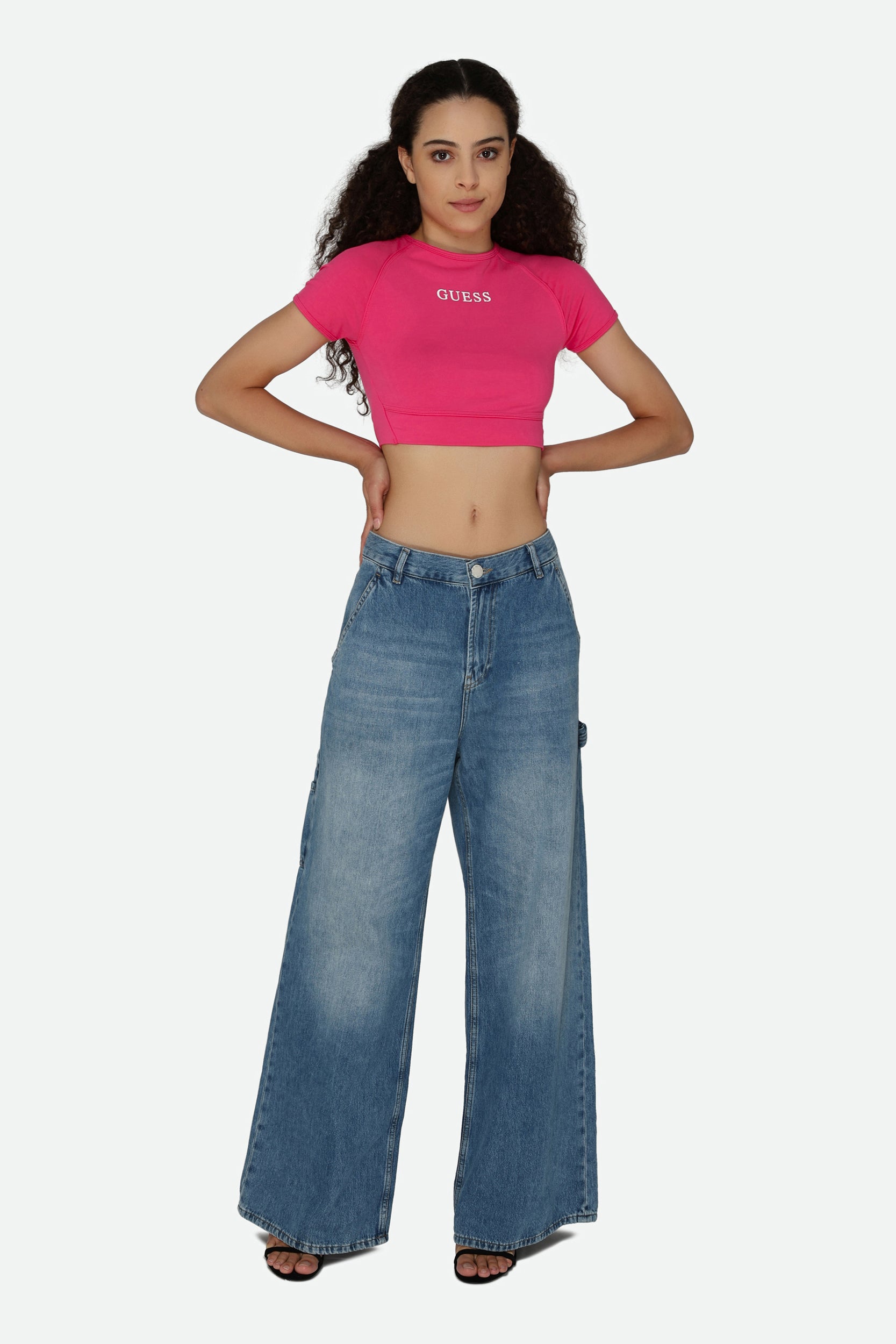 Guess T-Shirt Crop Fuchsia