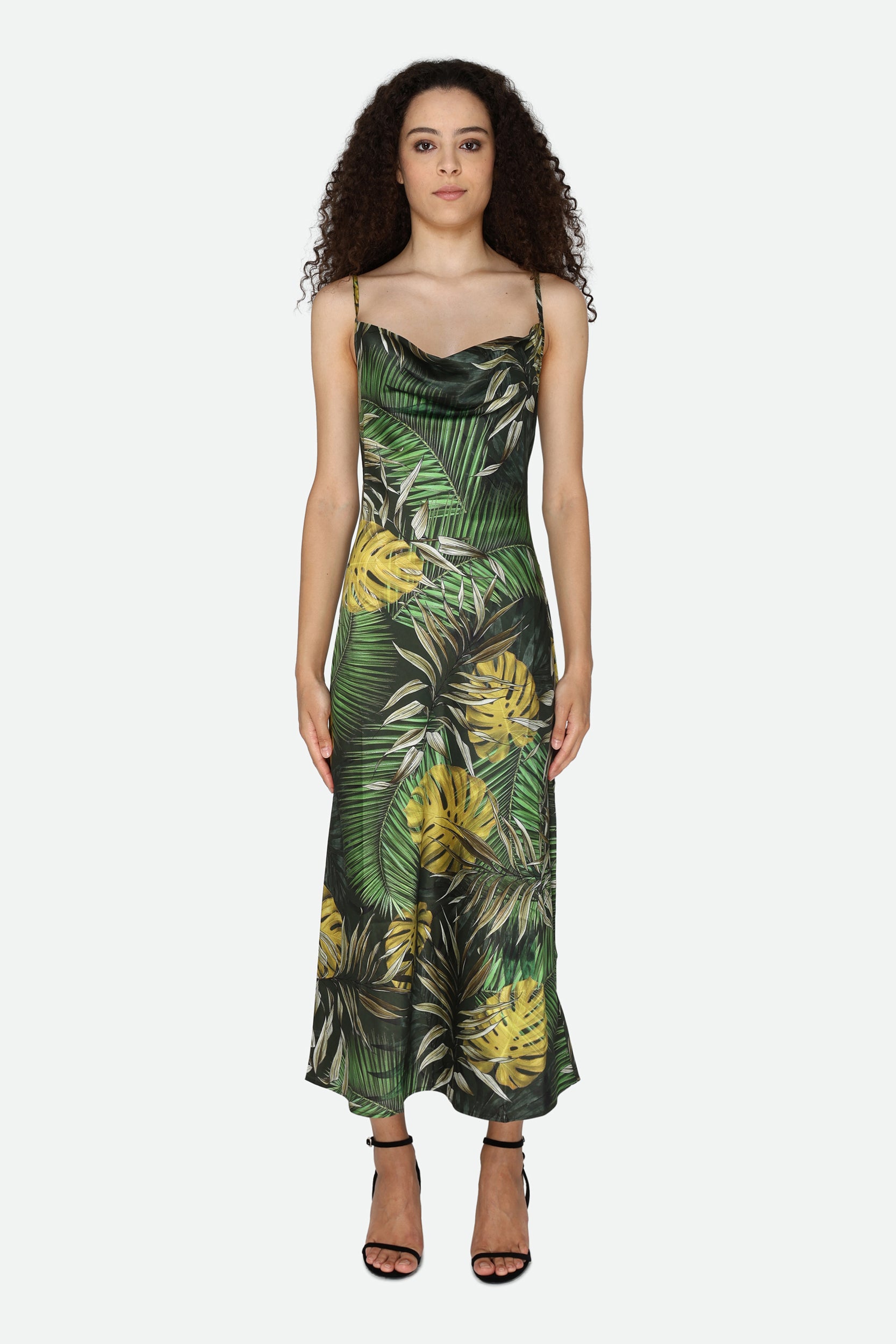 Guess Abito Midi Floreale Multicolore