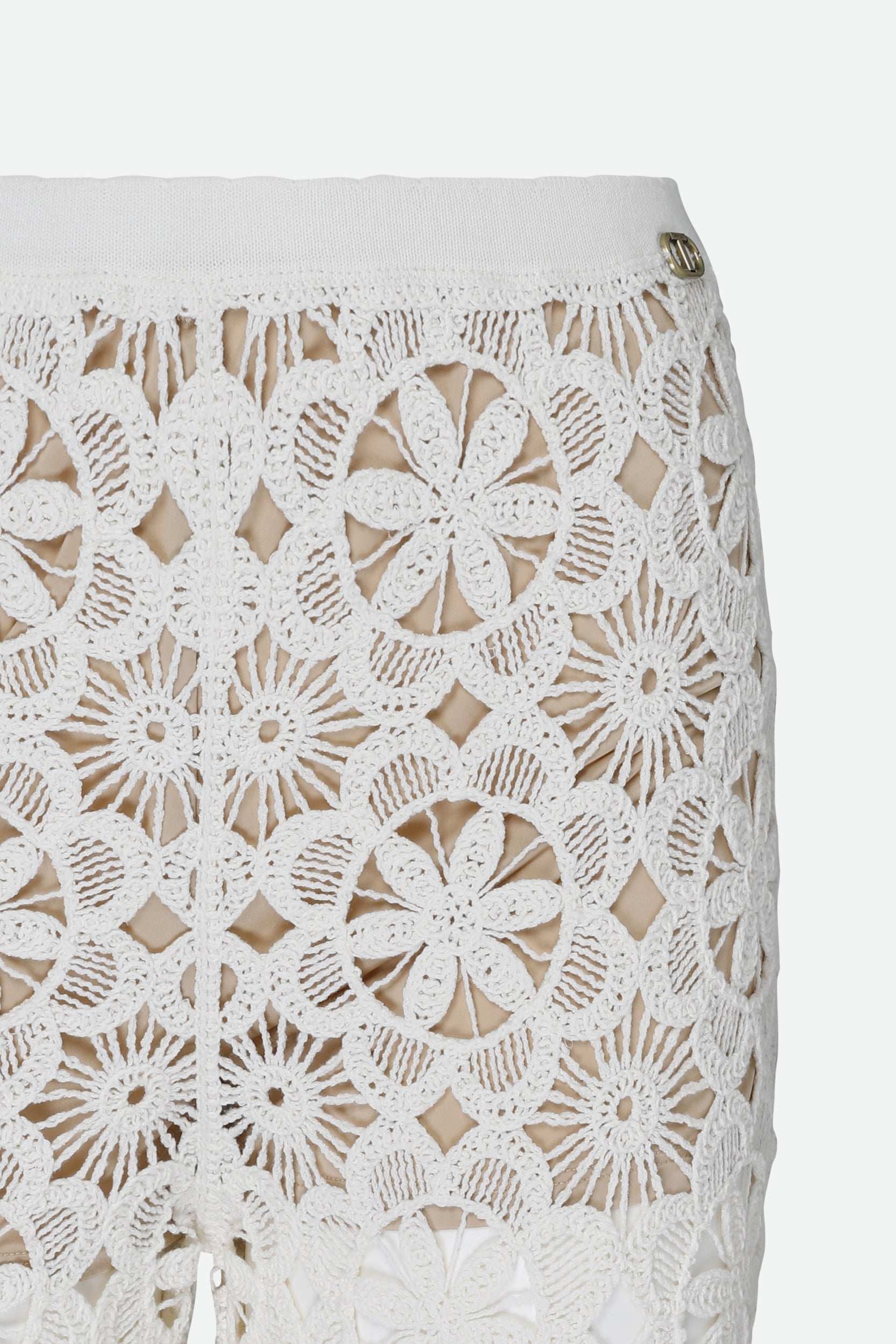 Twinset White Crochet Trousers