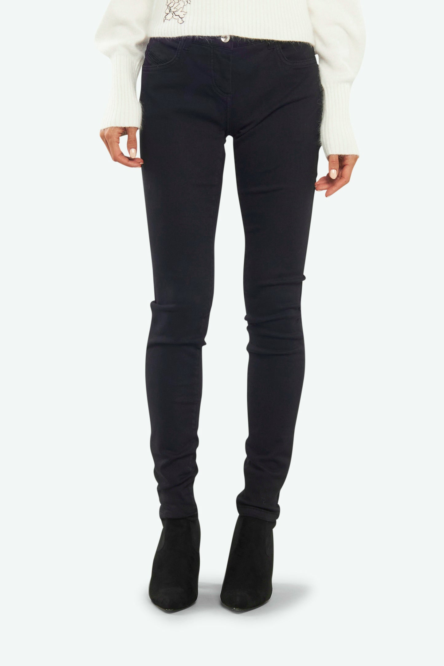 Patrizia Pepe Pantalone Denim Skinny Nero