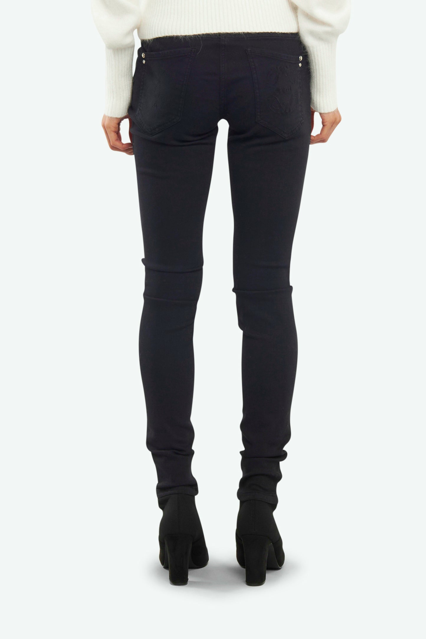 Patrizia Pepe Pantalone Denim Skinny Nero