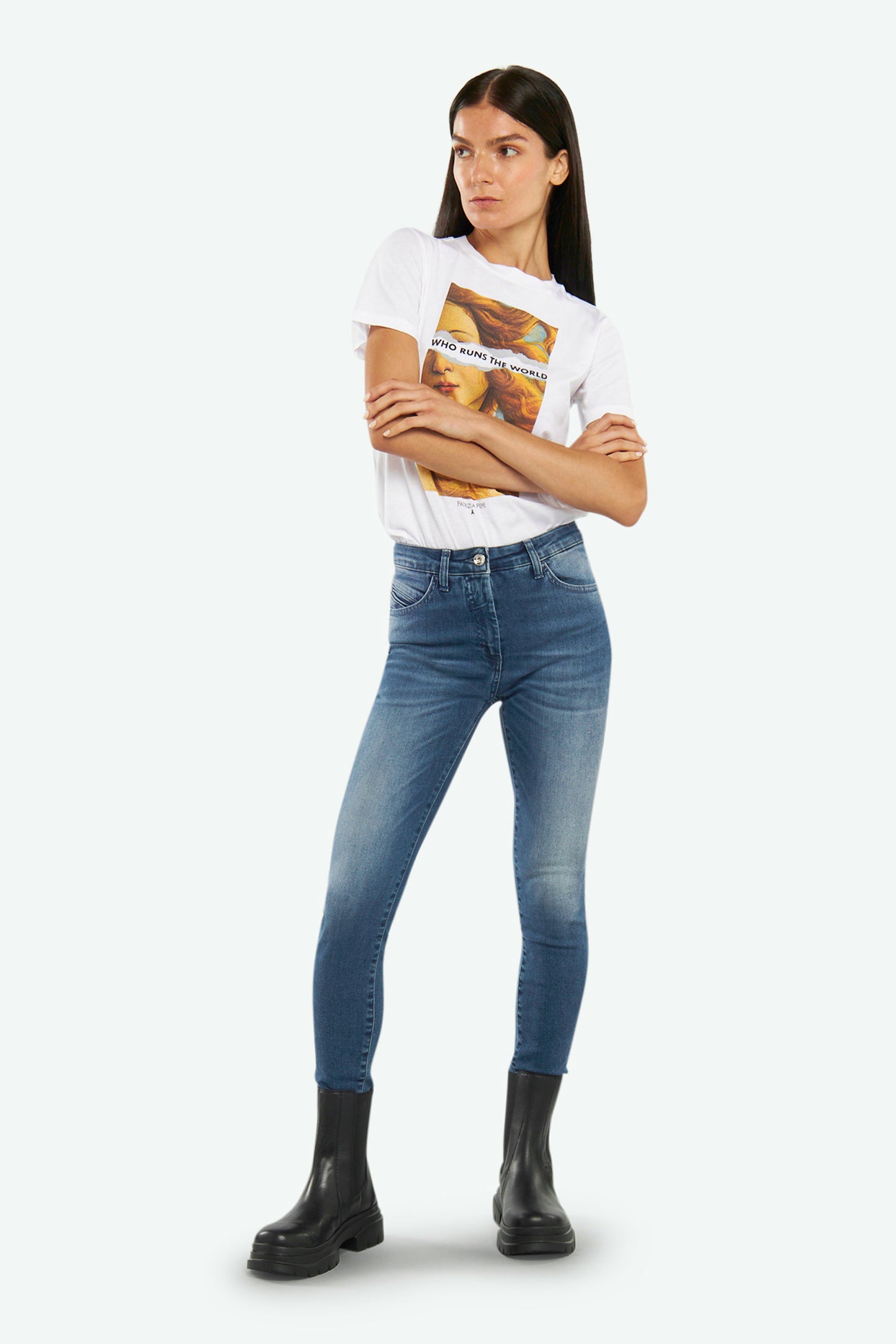 Patrizia Pepe Pantalone Denim Blue