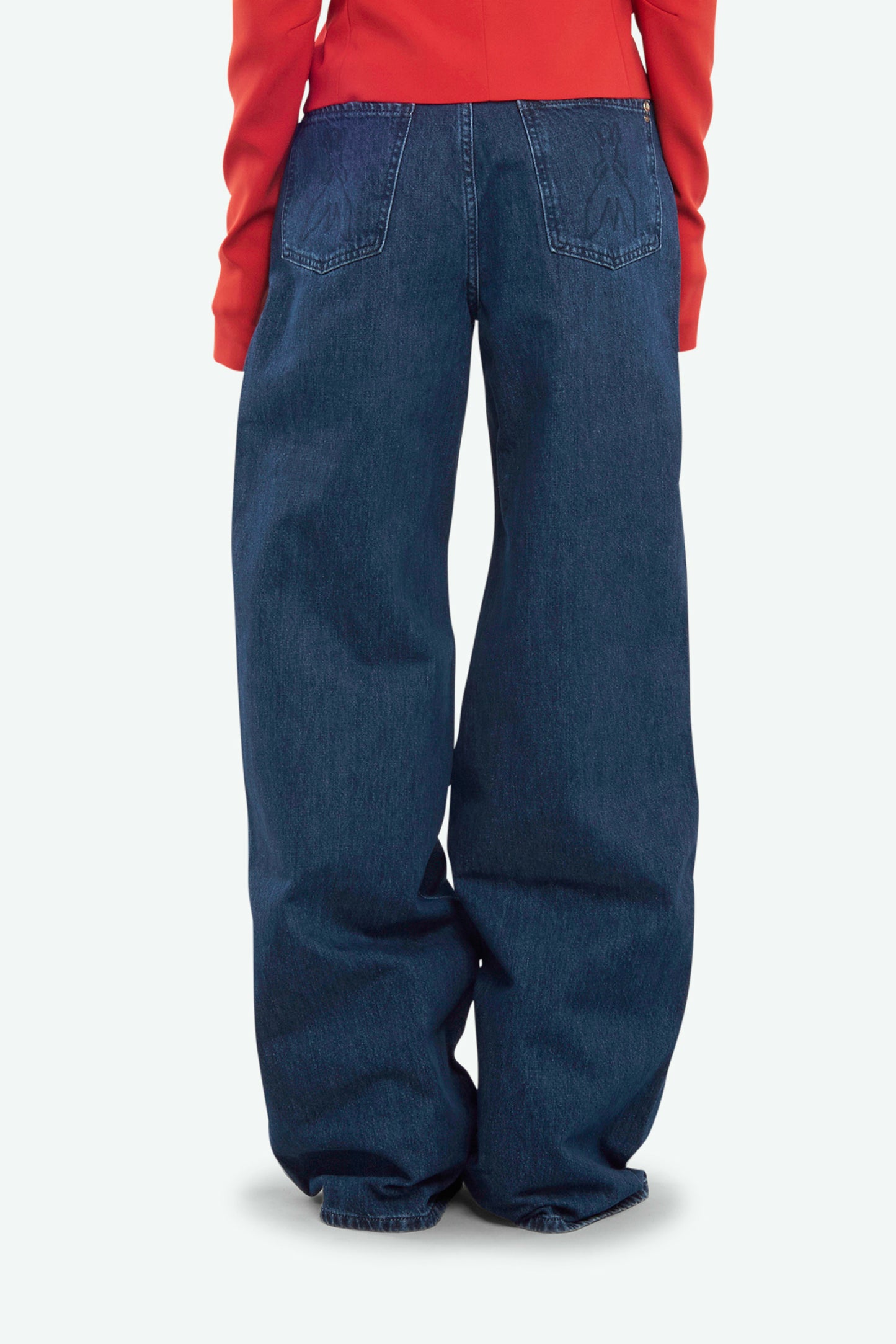 Patrizia Pepe Pantalone Denim Wide Leg Blue
