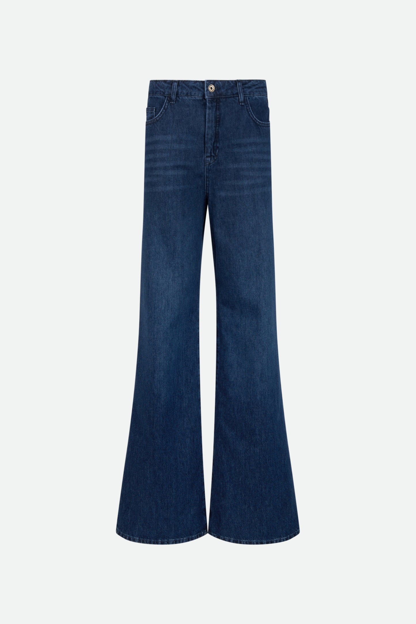 Patrizia Pepe Pantalone Denim Wide Leg Blue