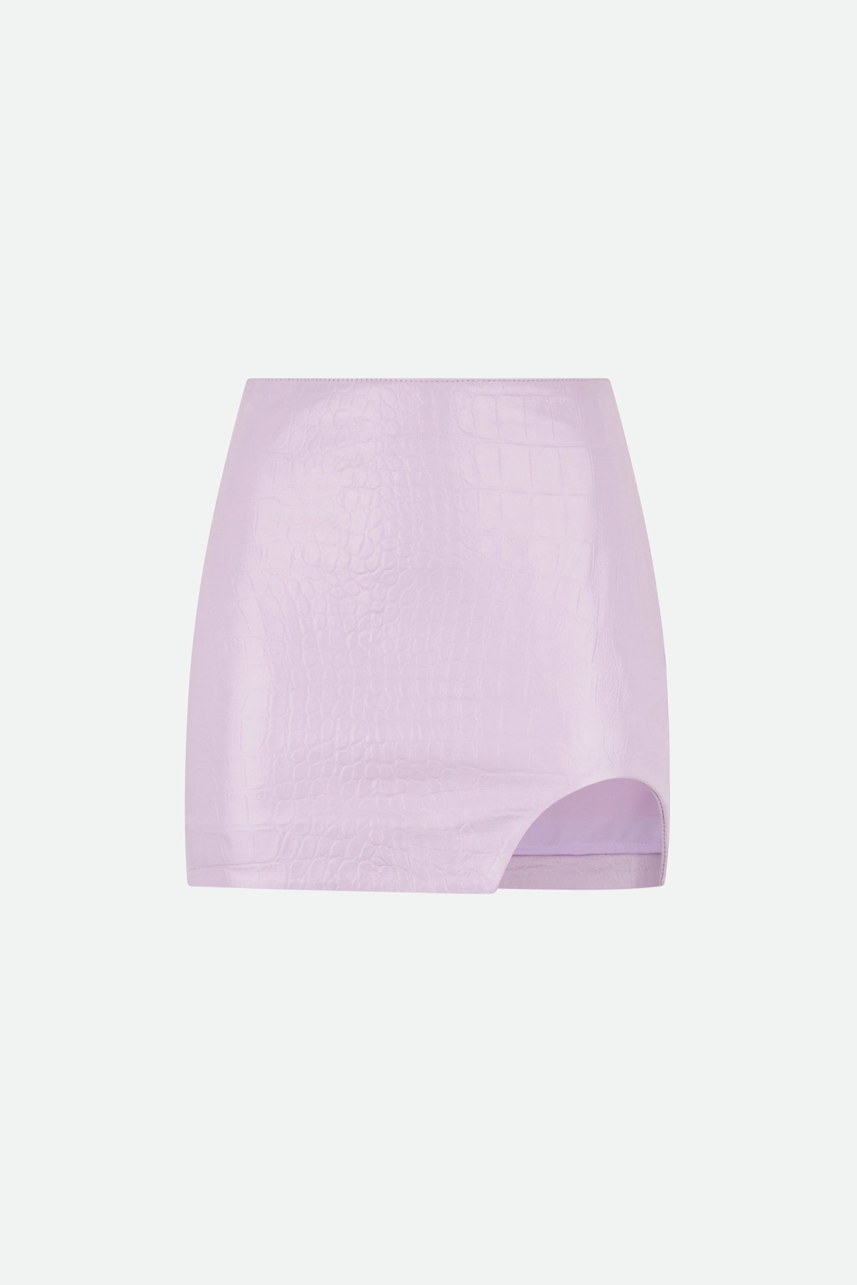 Patrizia Pepe Lilac Leather Skirt