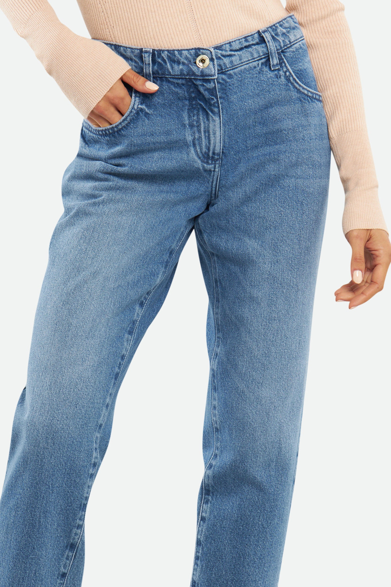 Patrizia Pepe Blue Denim Trousers