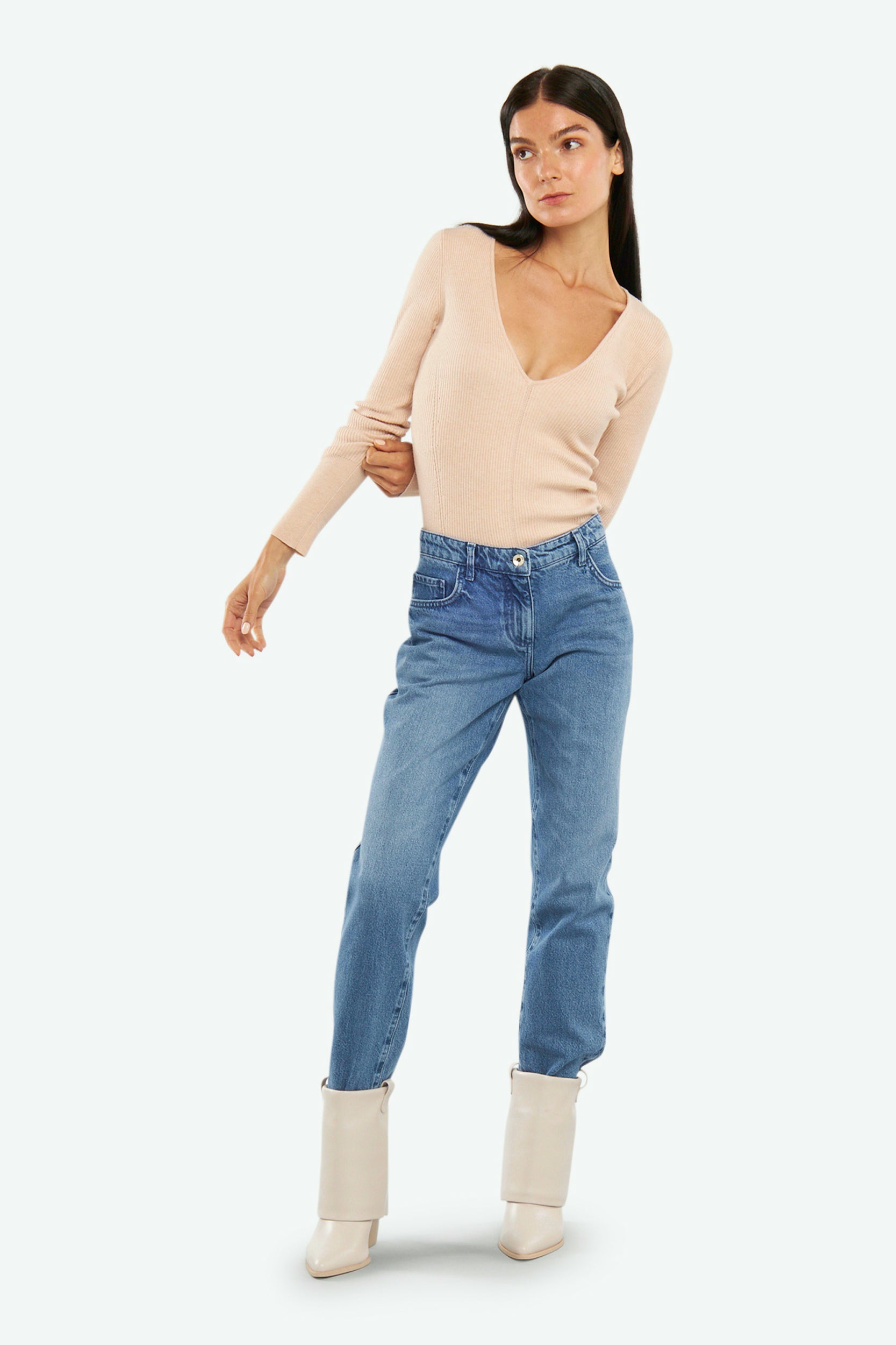 Patrizia Pepe Blue Denim Trousers