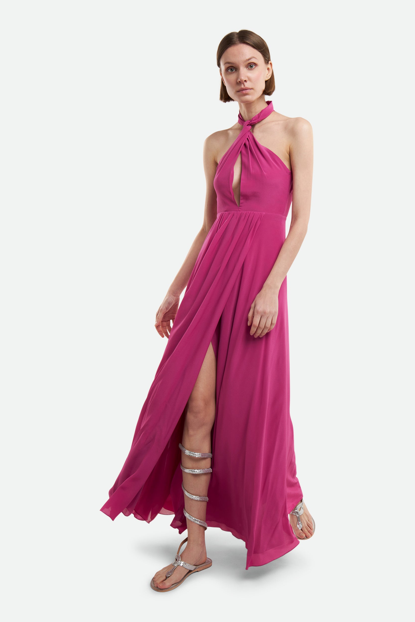 Patrizia Pepe Abito Lungo Fucsia