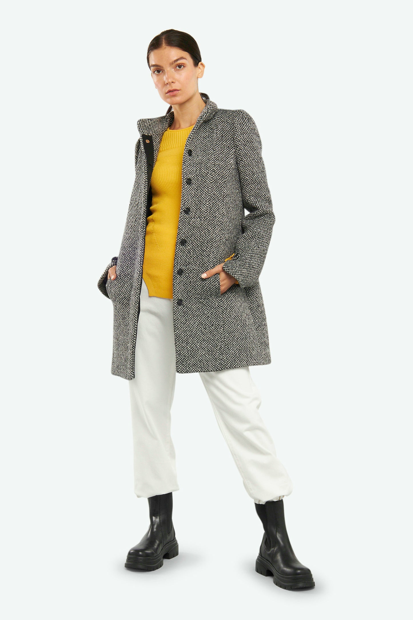 Patrizia Pepe Cappotto Bianco e Nero
