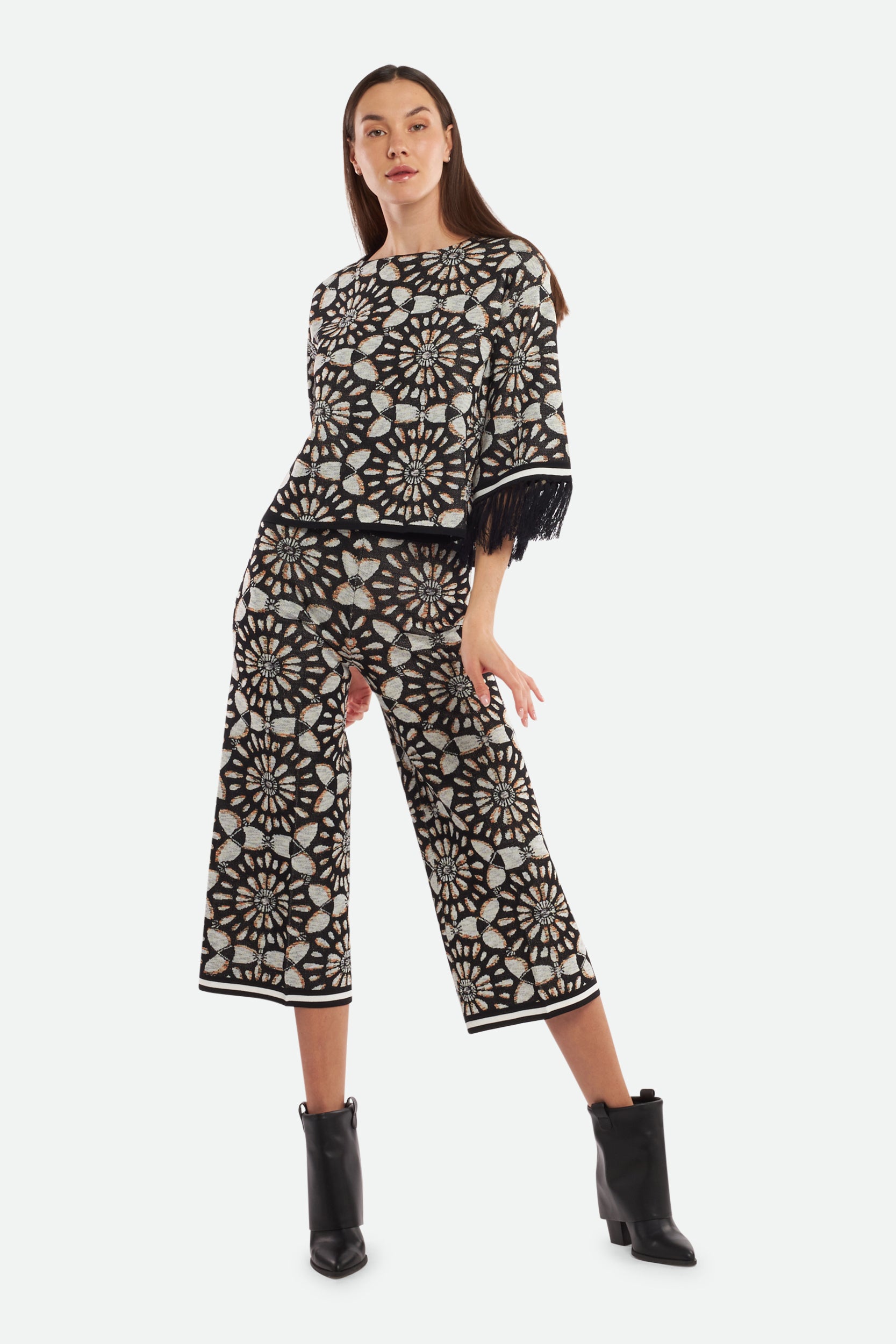 Twinset Black Jacquard Sweater