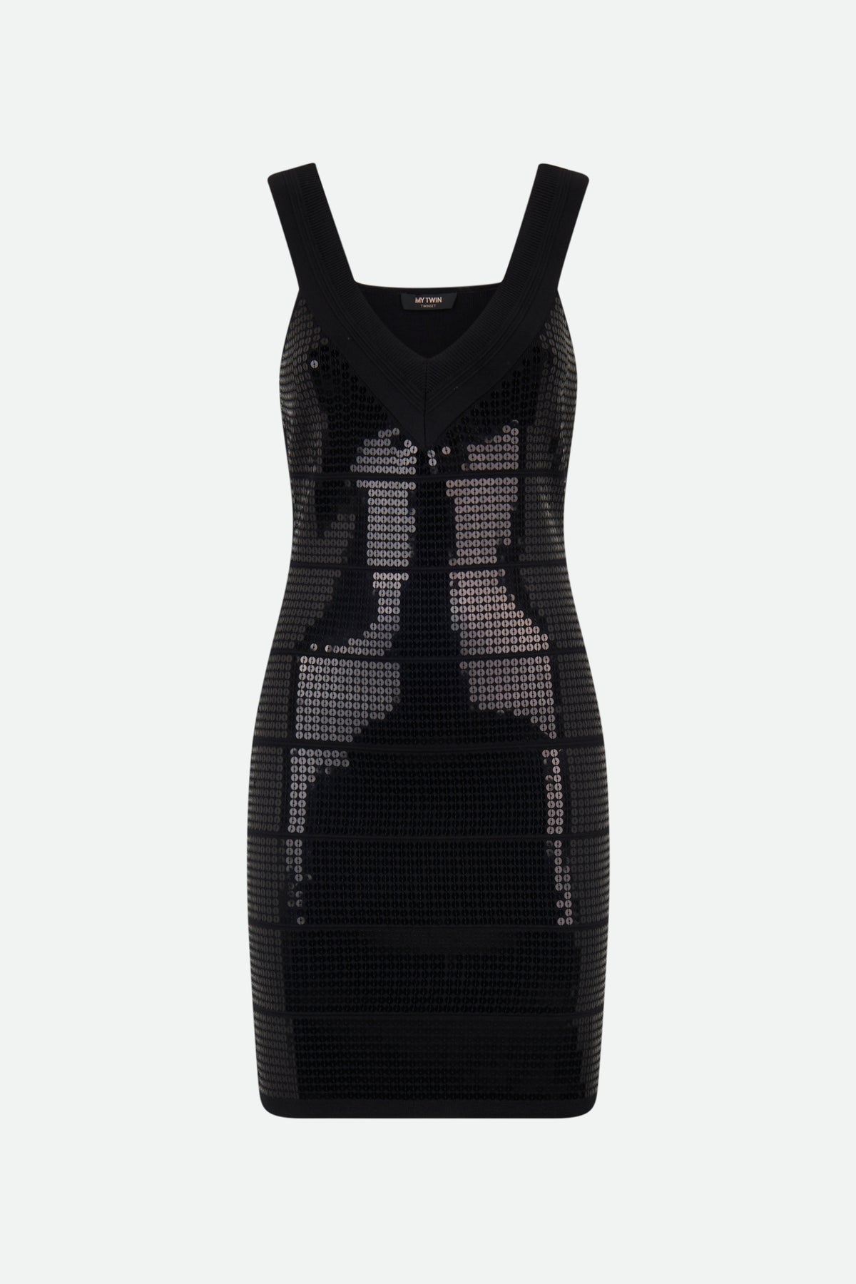 Robe Noire à Paillettes Twin Set - Taille 42 Neuve Avec étiquettes - Cérémonie Soirée