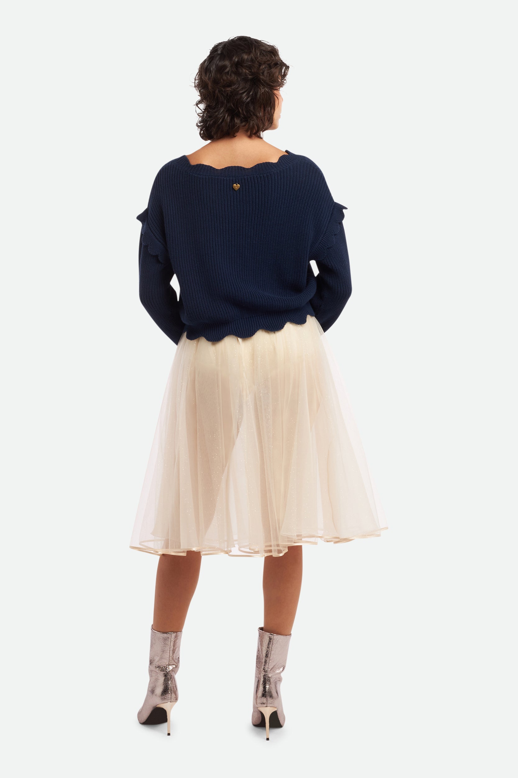 Twinset Maglia Boxy Blu