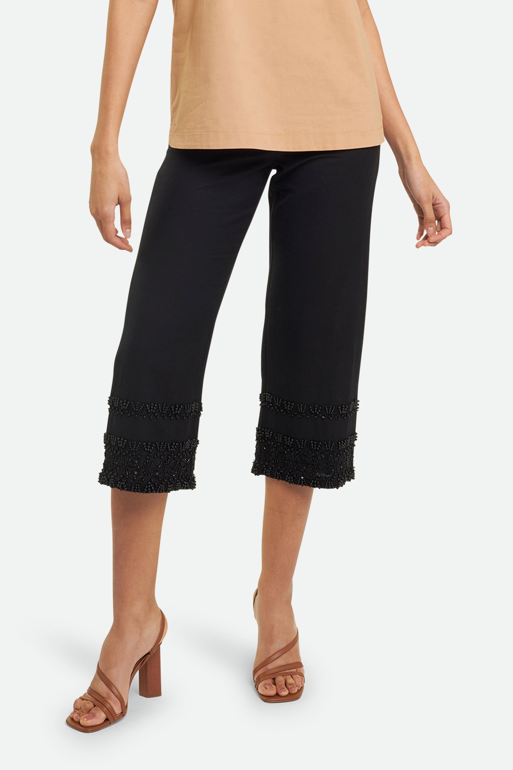 Twinset Pantalone Cropped Nero