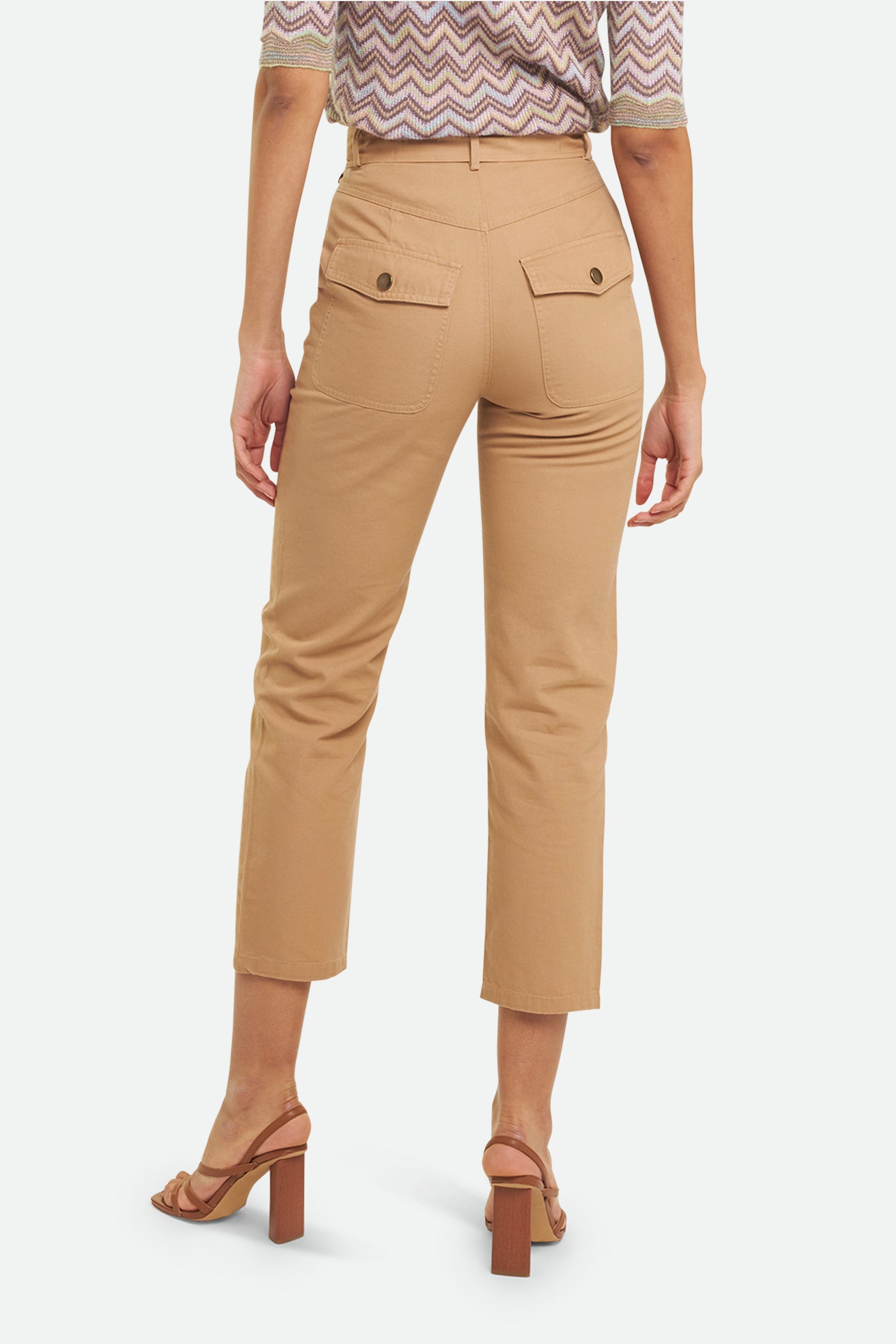 Twinset Pantaloni in Canvas Beige