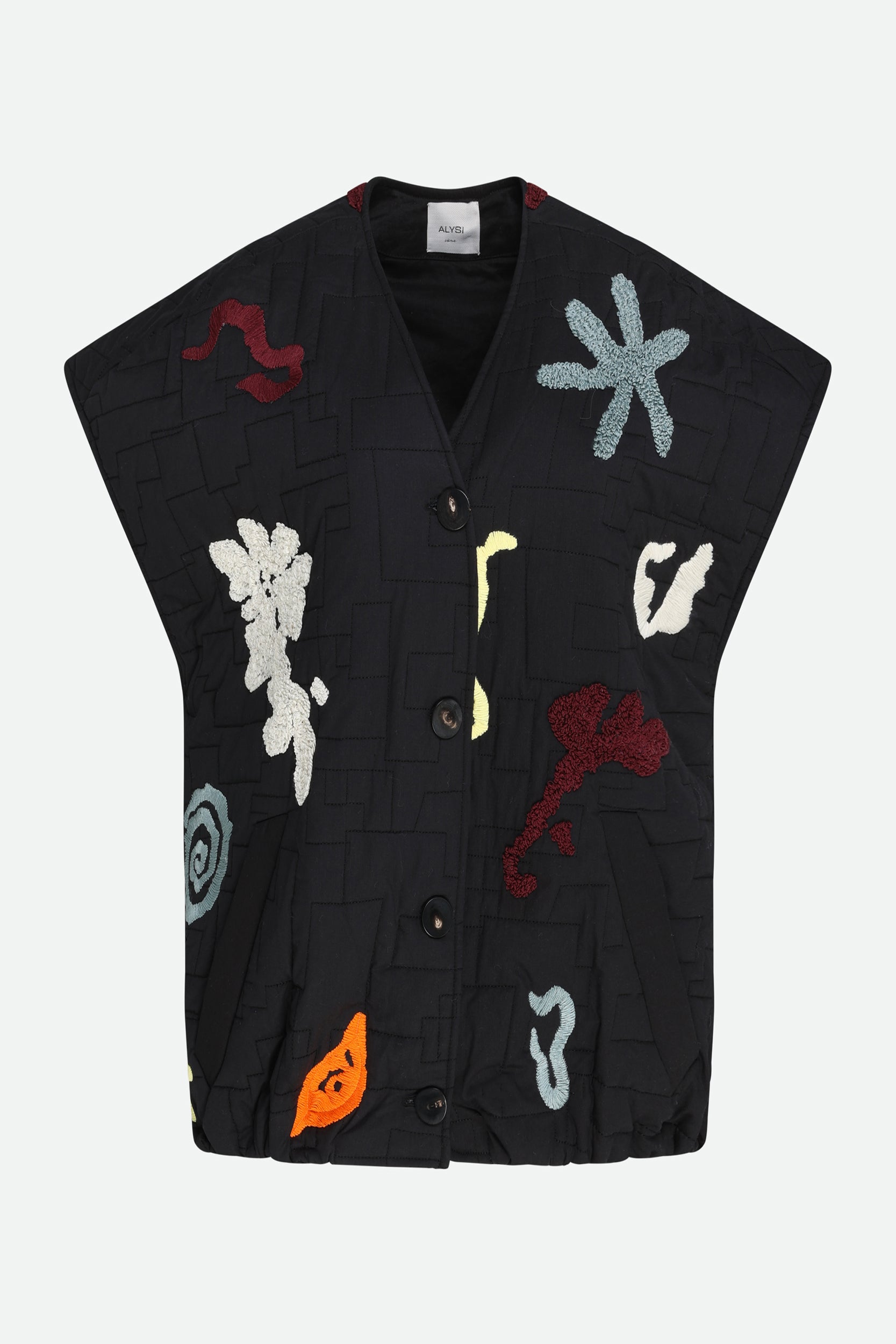 Alysi Piumino Smanicato Nero