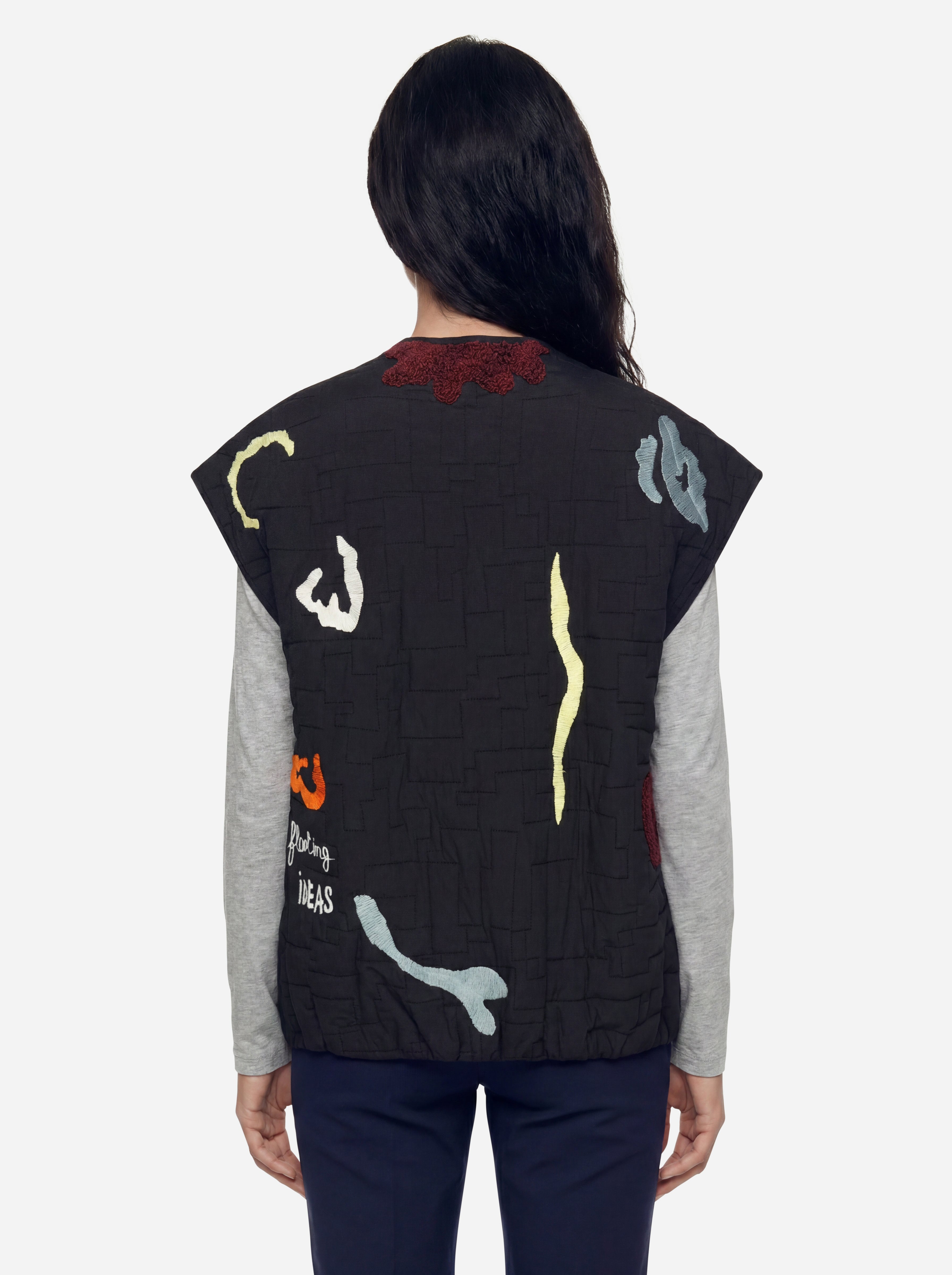 Alysi Black Sleeveless Down Jacket