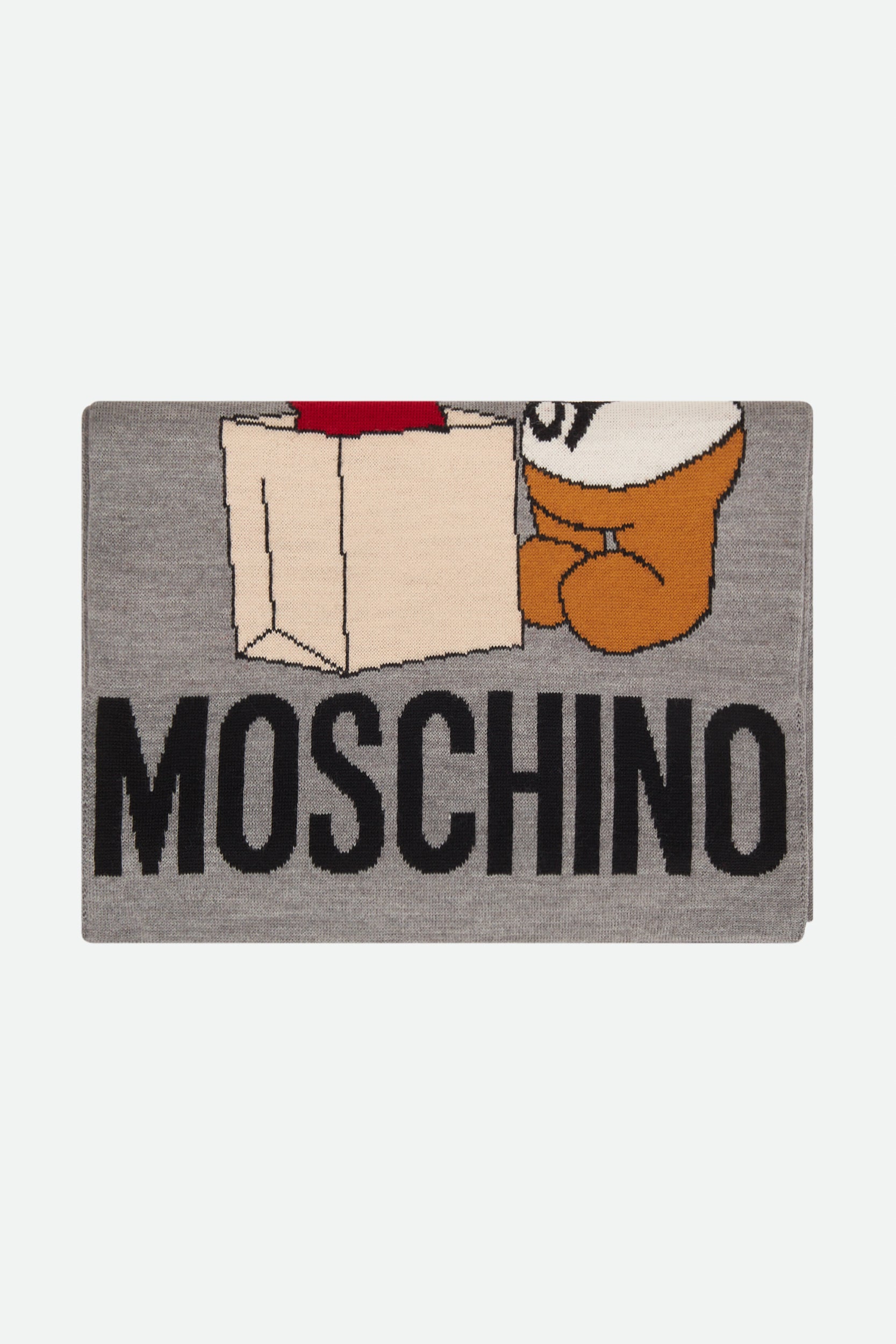 Moschino Sciarpa in Lana Grigia