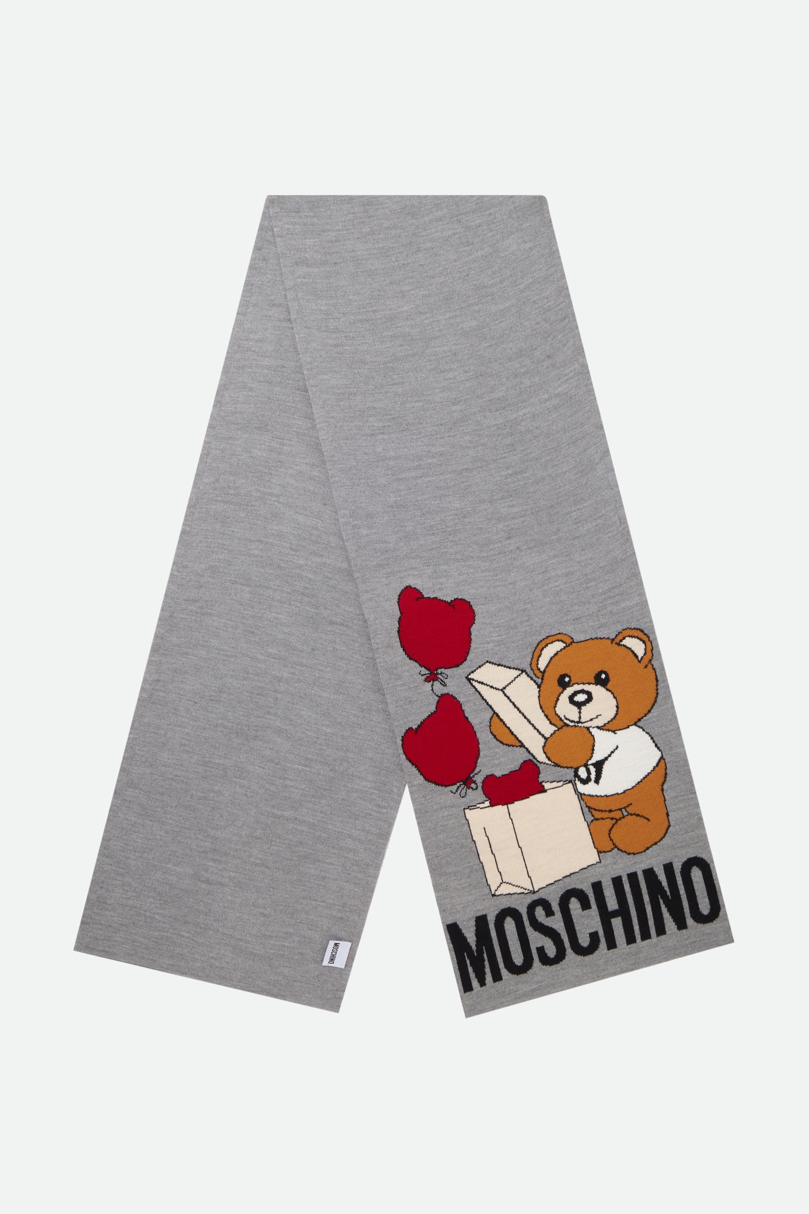 Moschino Sciarpa in Lana Grigia