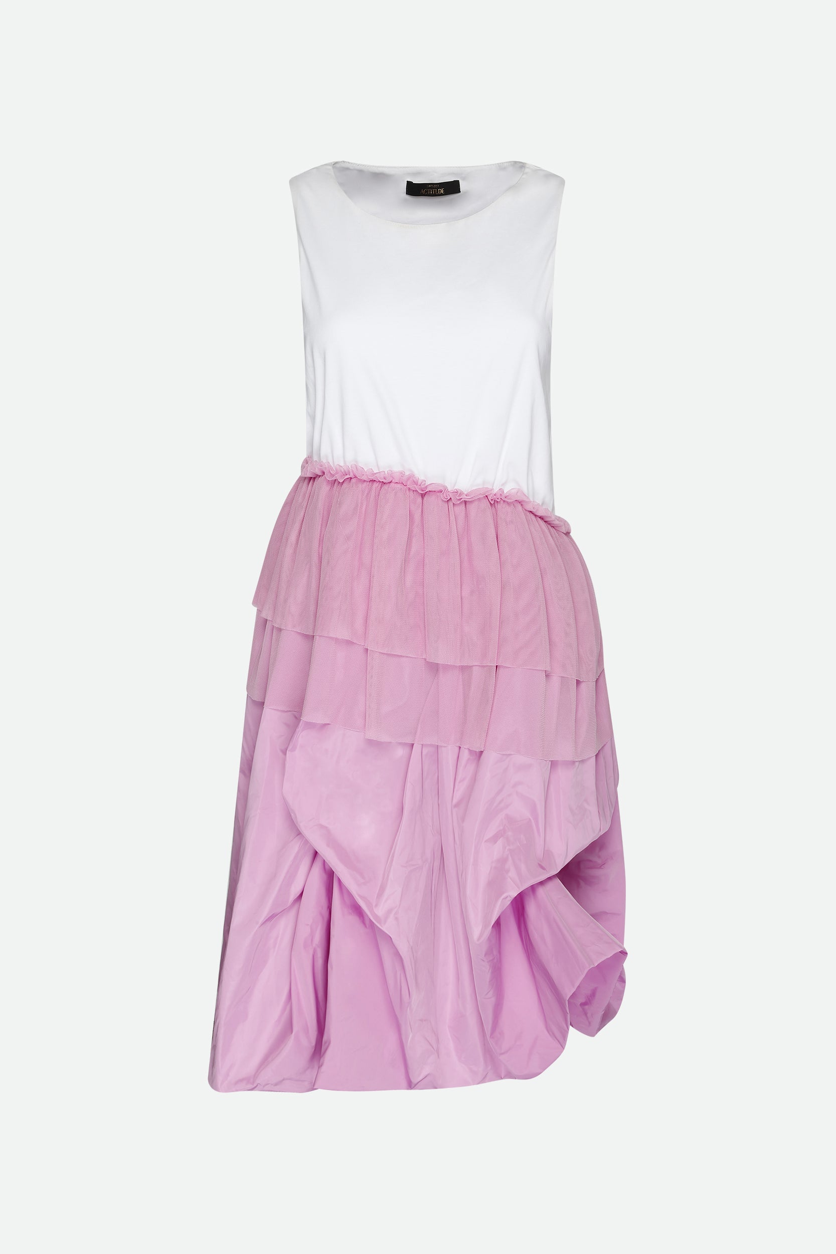 Twinset Abito Rosa e Bianco