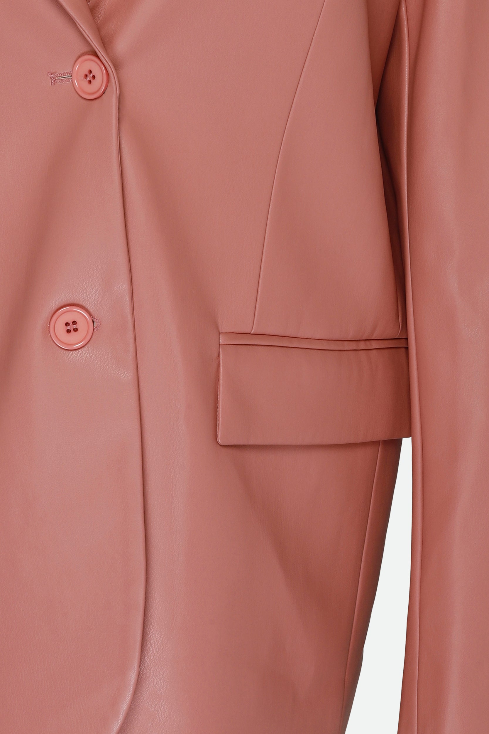 Twinset Leather Effect Blazer Pink