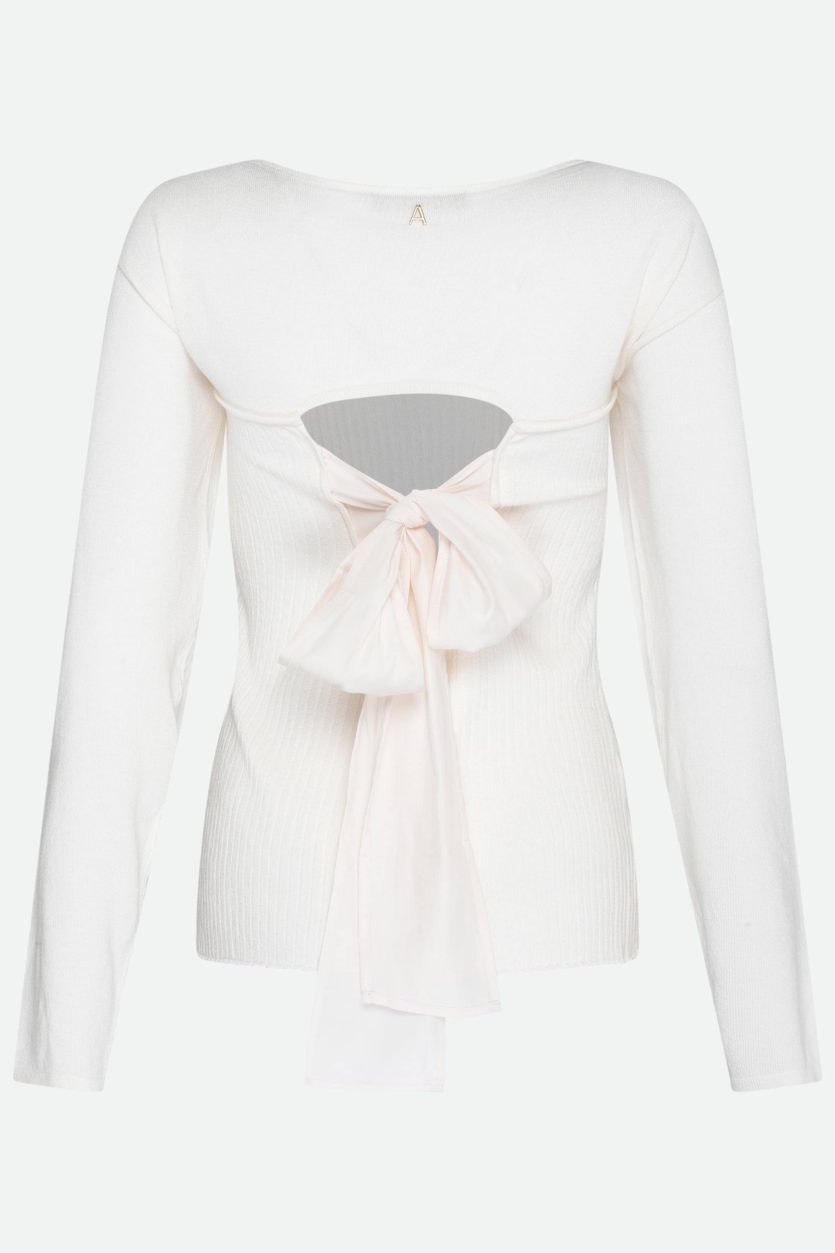 Twinset White Sweater with Bow