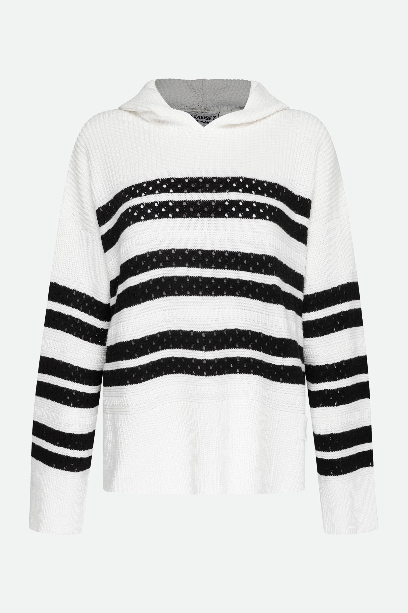 Twinset Treecot Sweater Bianco  and Black