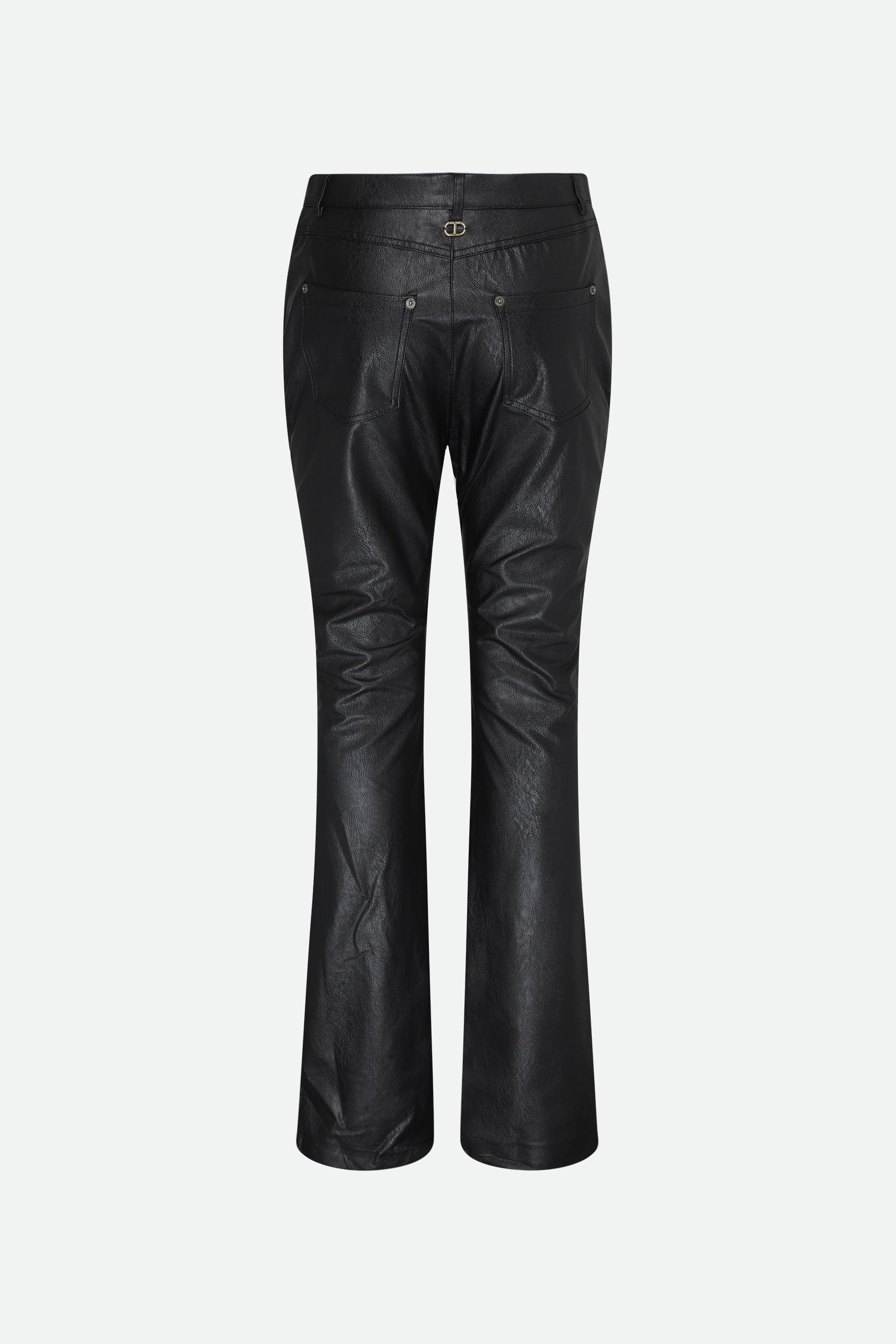 Twinset Pantalone Effetto Pelle Nero