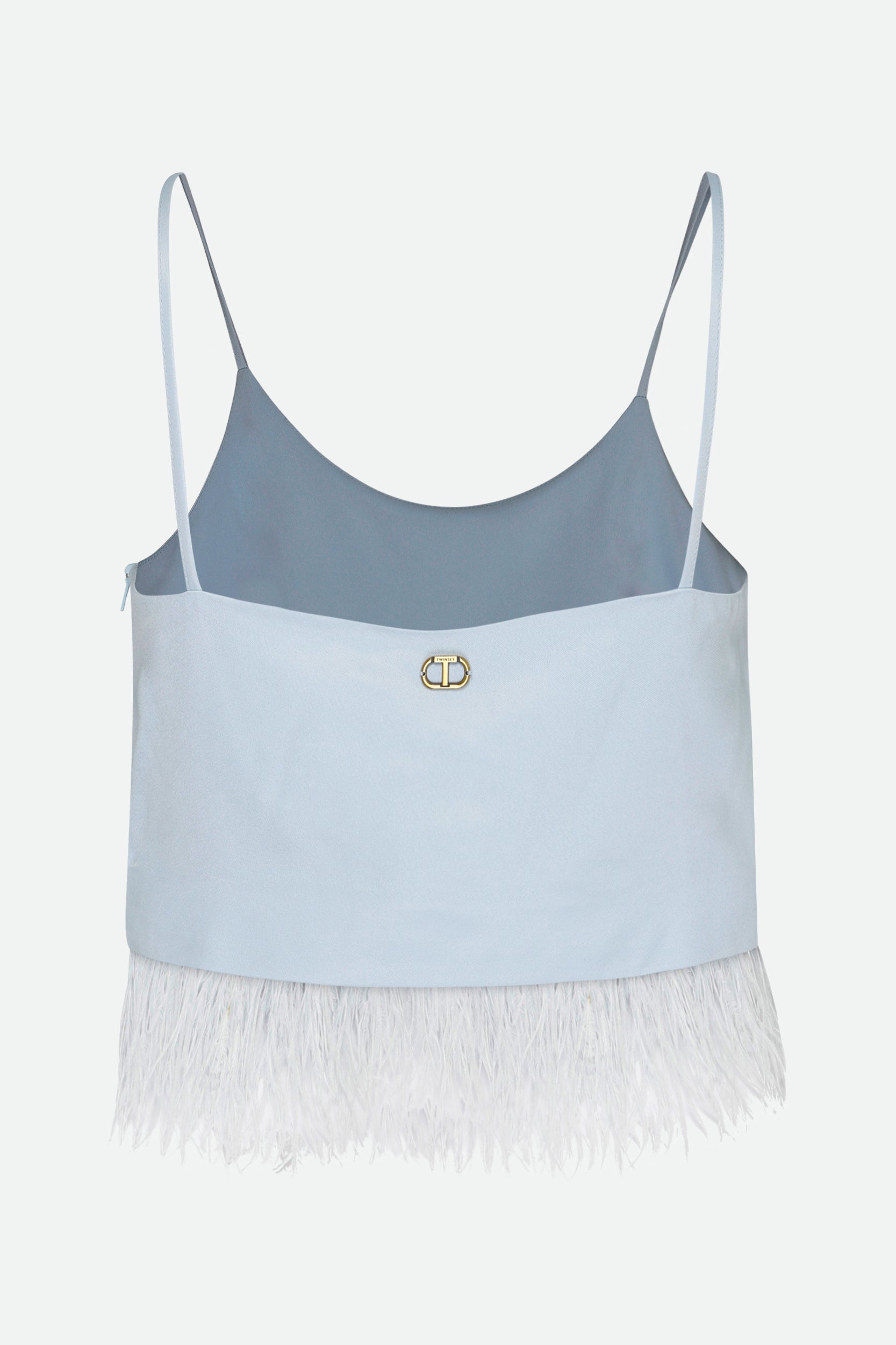 Twinset Top Cropped Azzurro