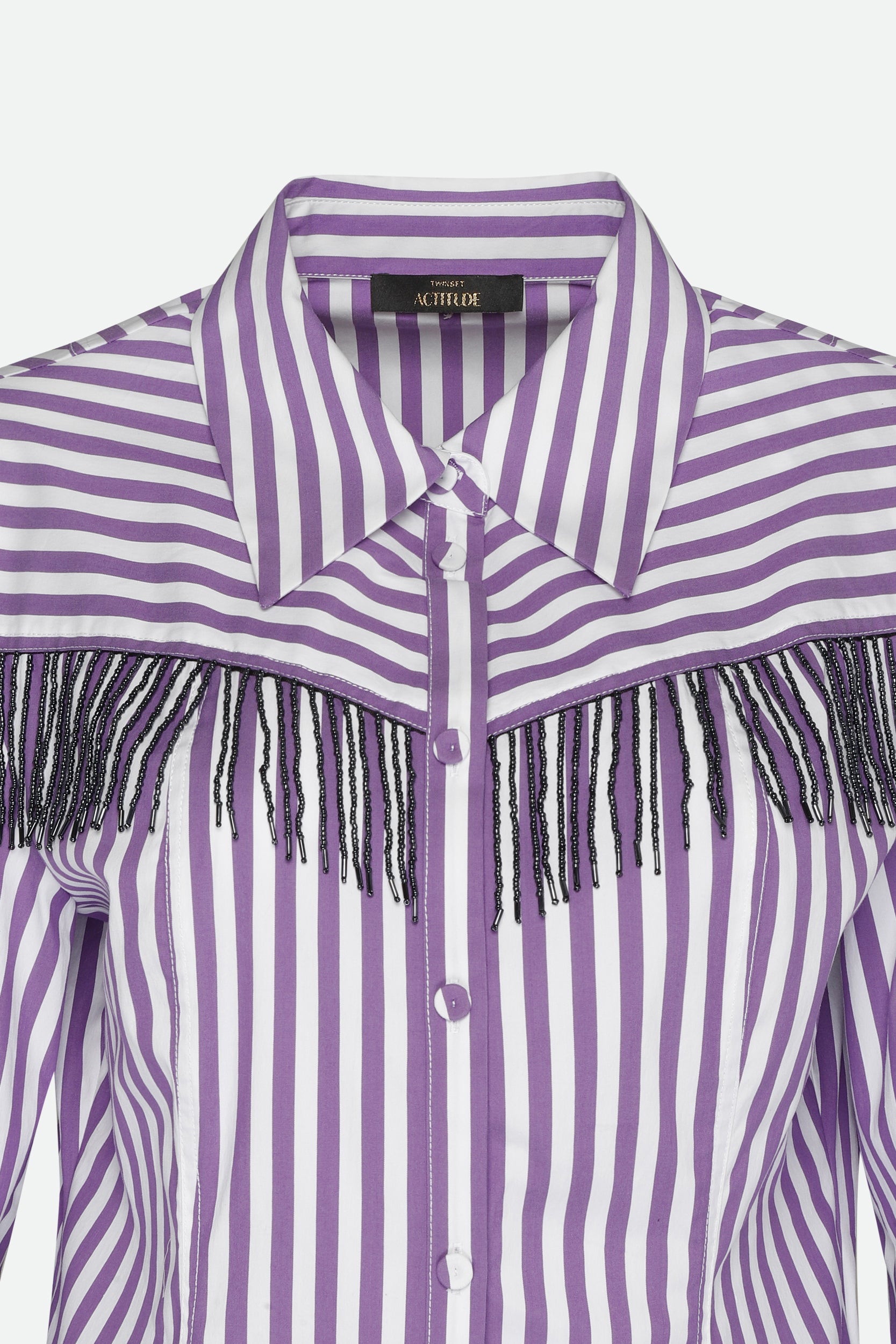 Twinset Purple Striped Shirt