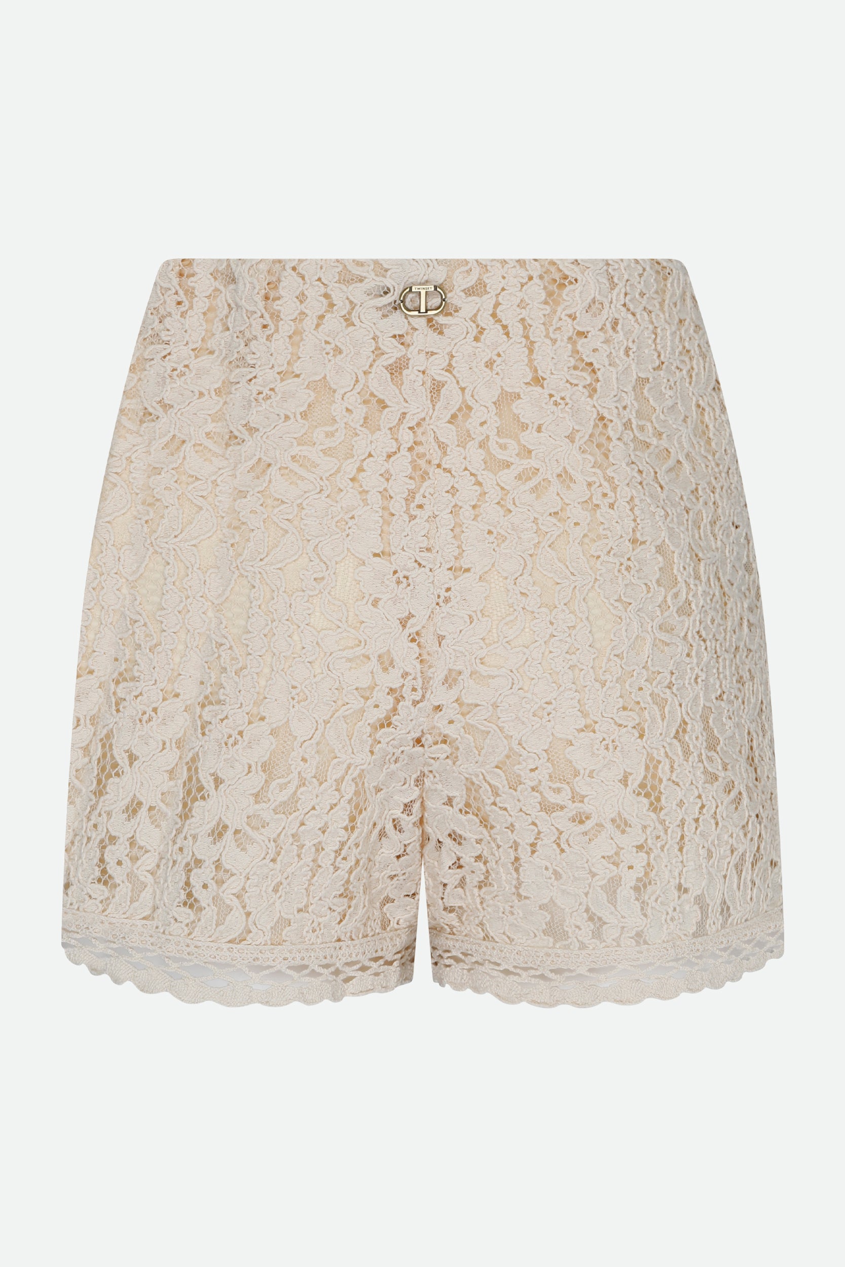 Twinset Lace Shorts Bianco